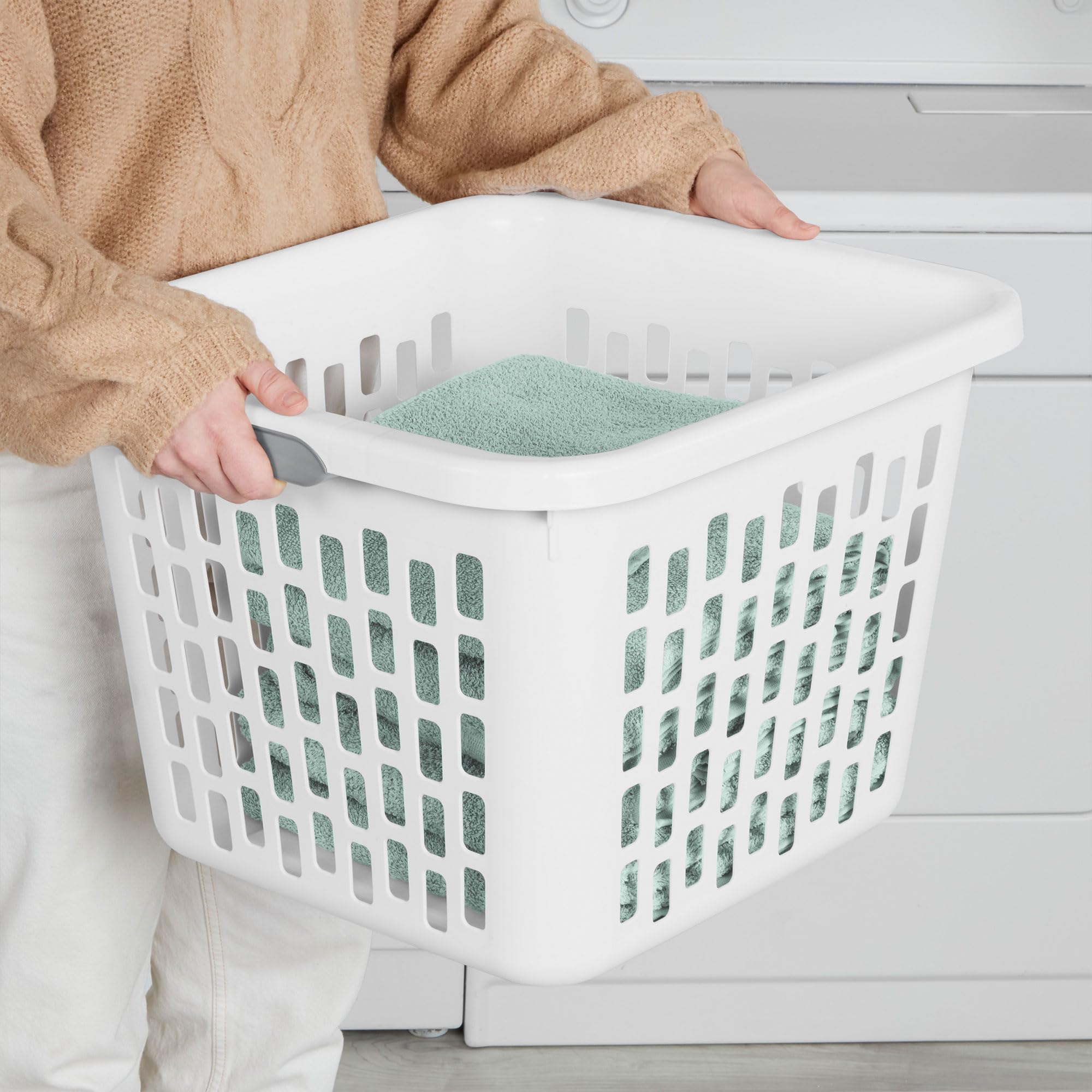 sterilite-6-pack-1-5-bushel-capacity-square-laundry-basket-white image 4