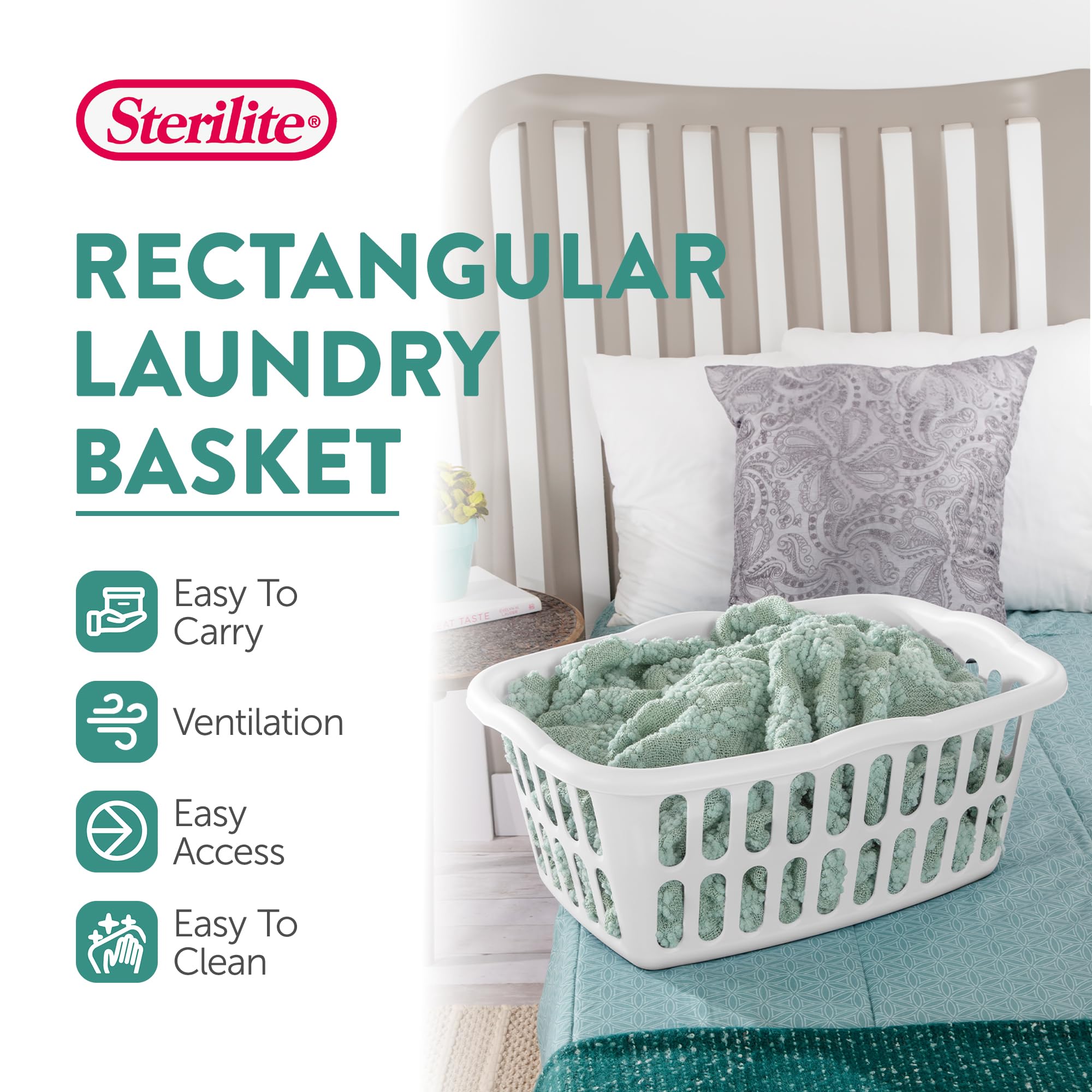 sterilite-12-pack-rectangular-laundry-basket-plastic-clothes-hamper-1-5-bushel-w image 3
