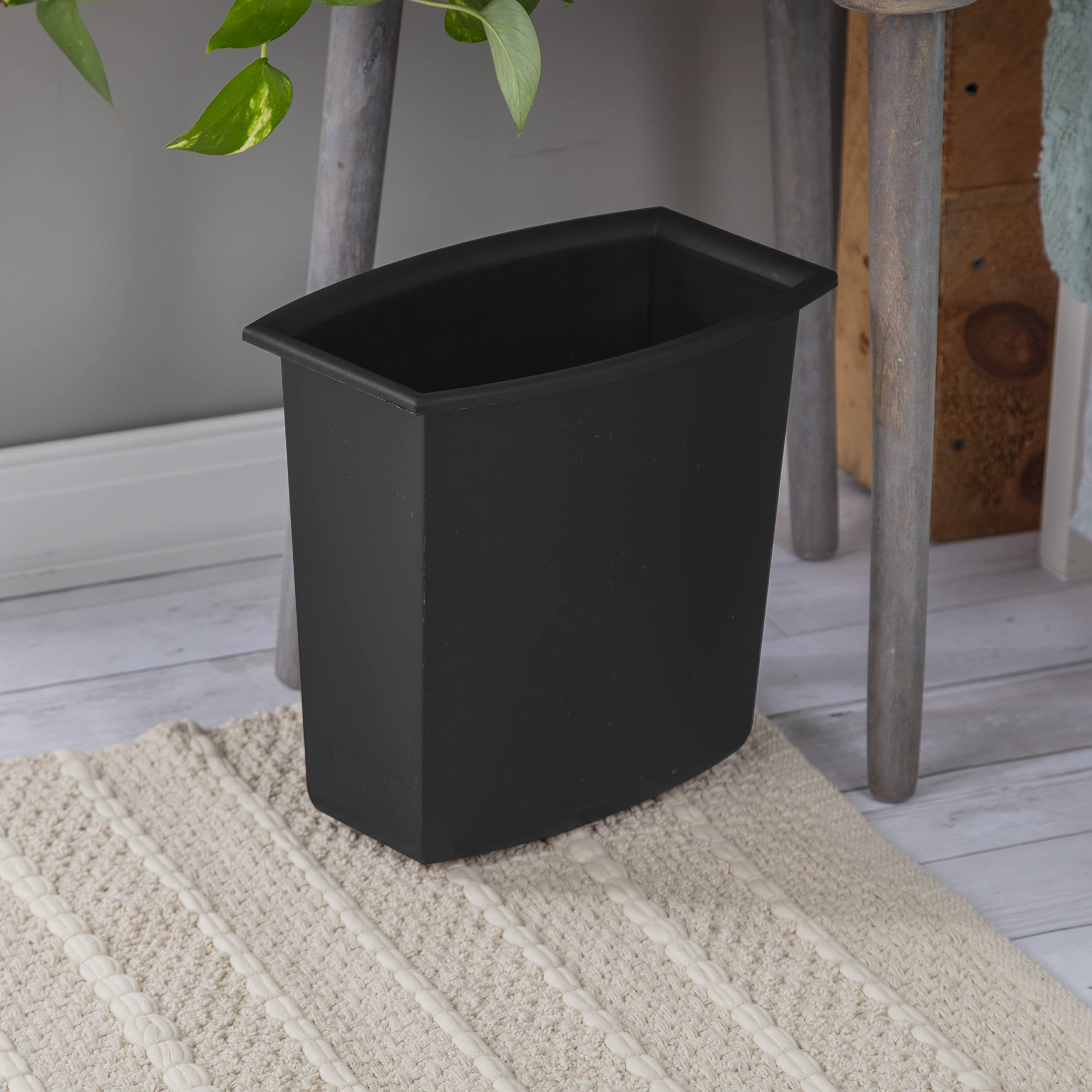 sterilite-2-gallon-rectangular-vanity-wastebasket-12-pack-white-black image 6