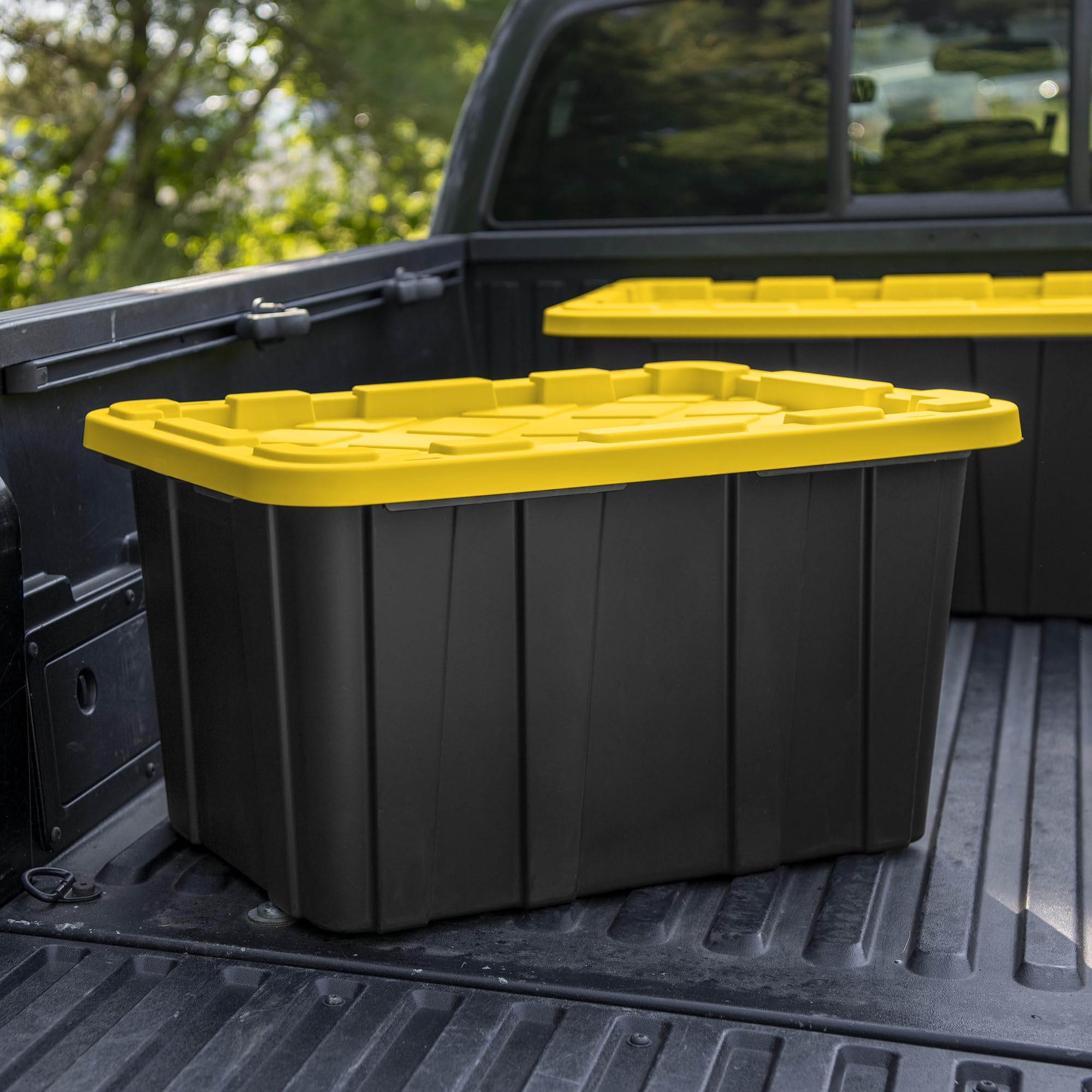 sterilite-6-pack-industrial-storage-tote-with-lids-27-gallon-heavy-duty-clear image 5