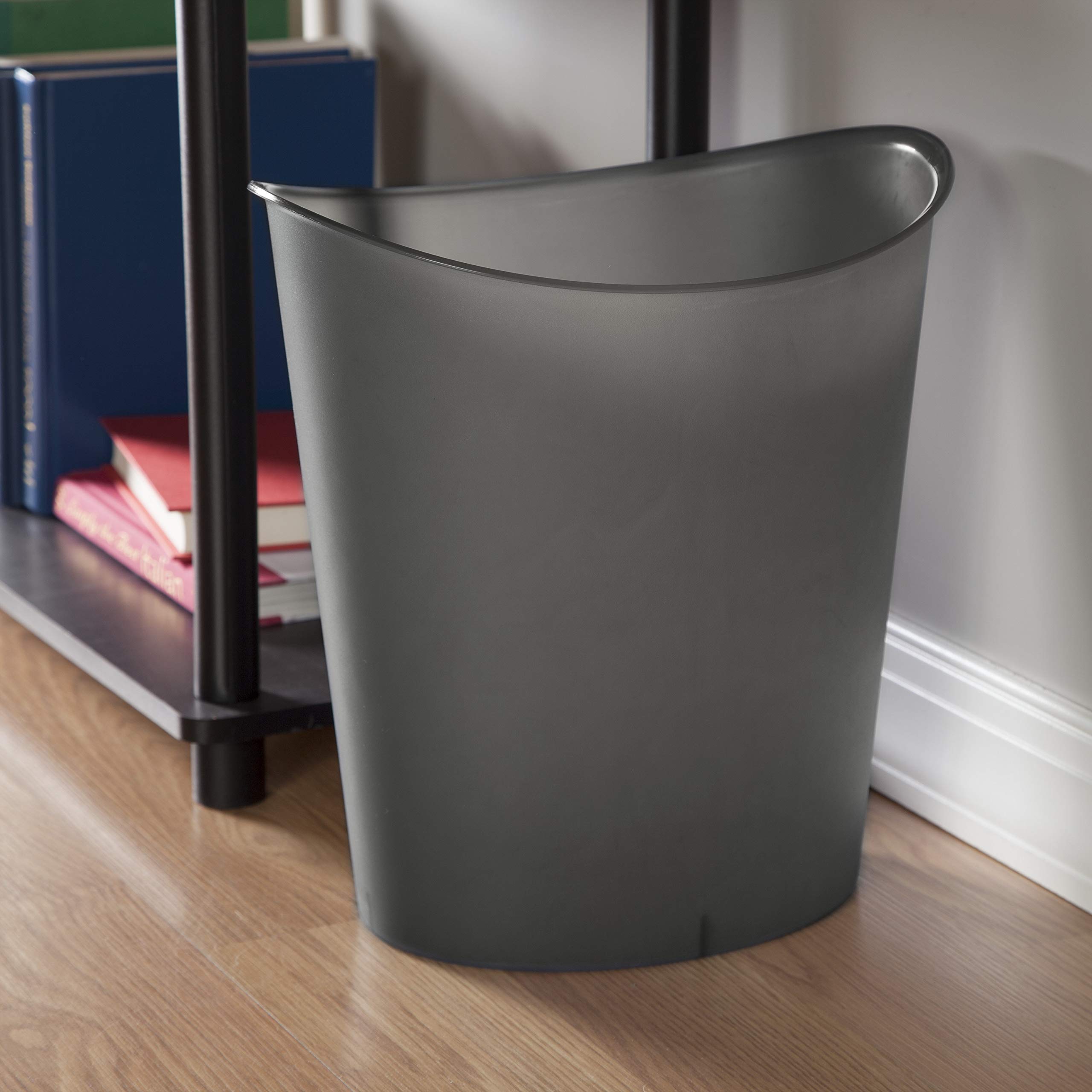 sterilite-3-gallon-oval-wastebasket-with-lid-small-plastic-trash-can-for-bathroo image 5