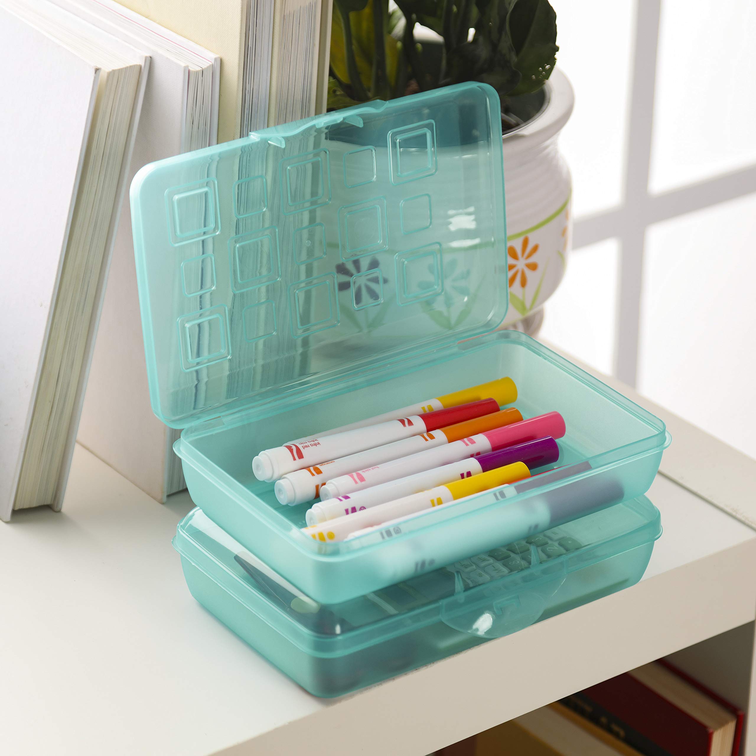 sterilite-17226w12-school-box-12-pack-molokai-blue-tint-compact-pencil-boxes-for image 6
