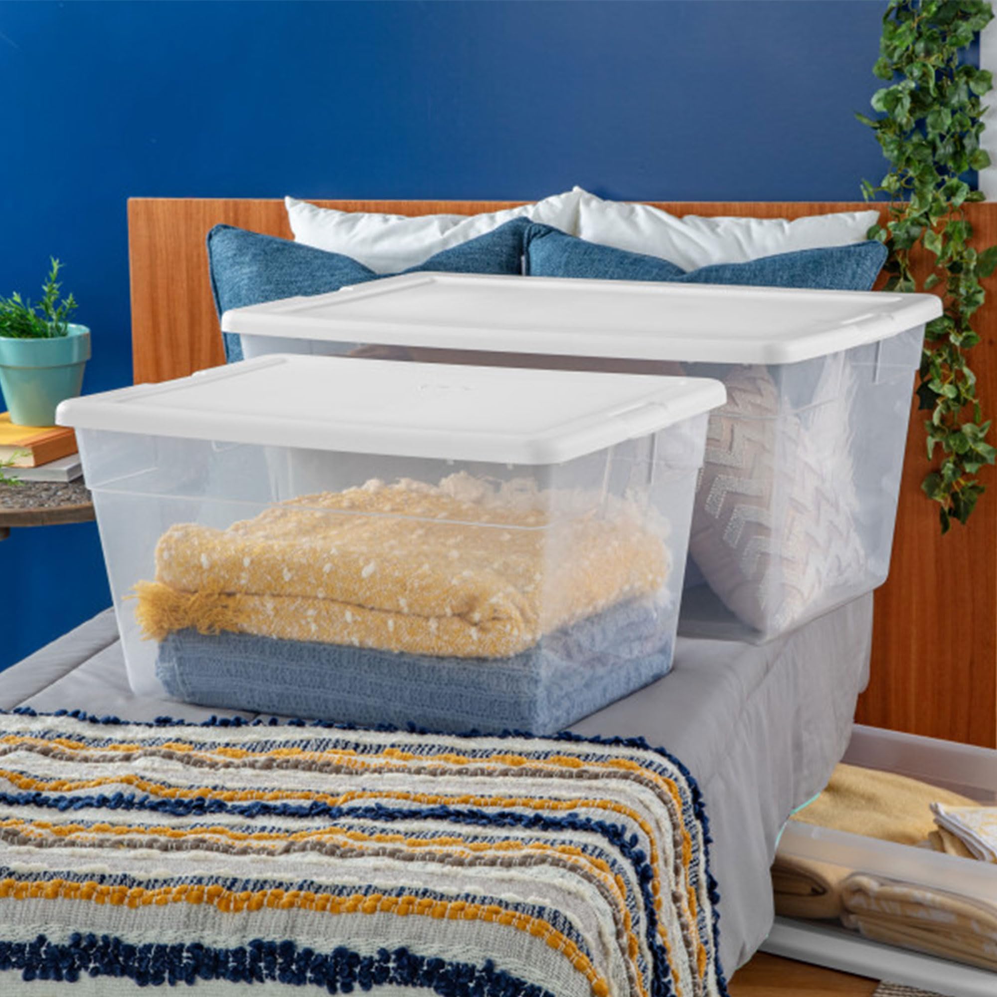 sterilite-56-quart-clear-plastic-storage-container-box-with-latching-lid-40-pack image 4