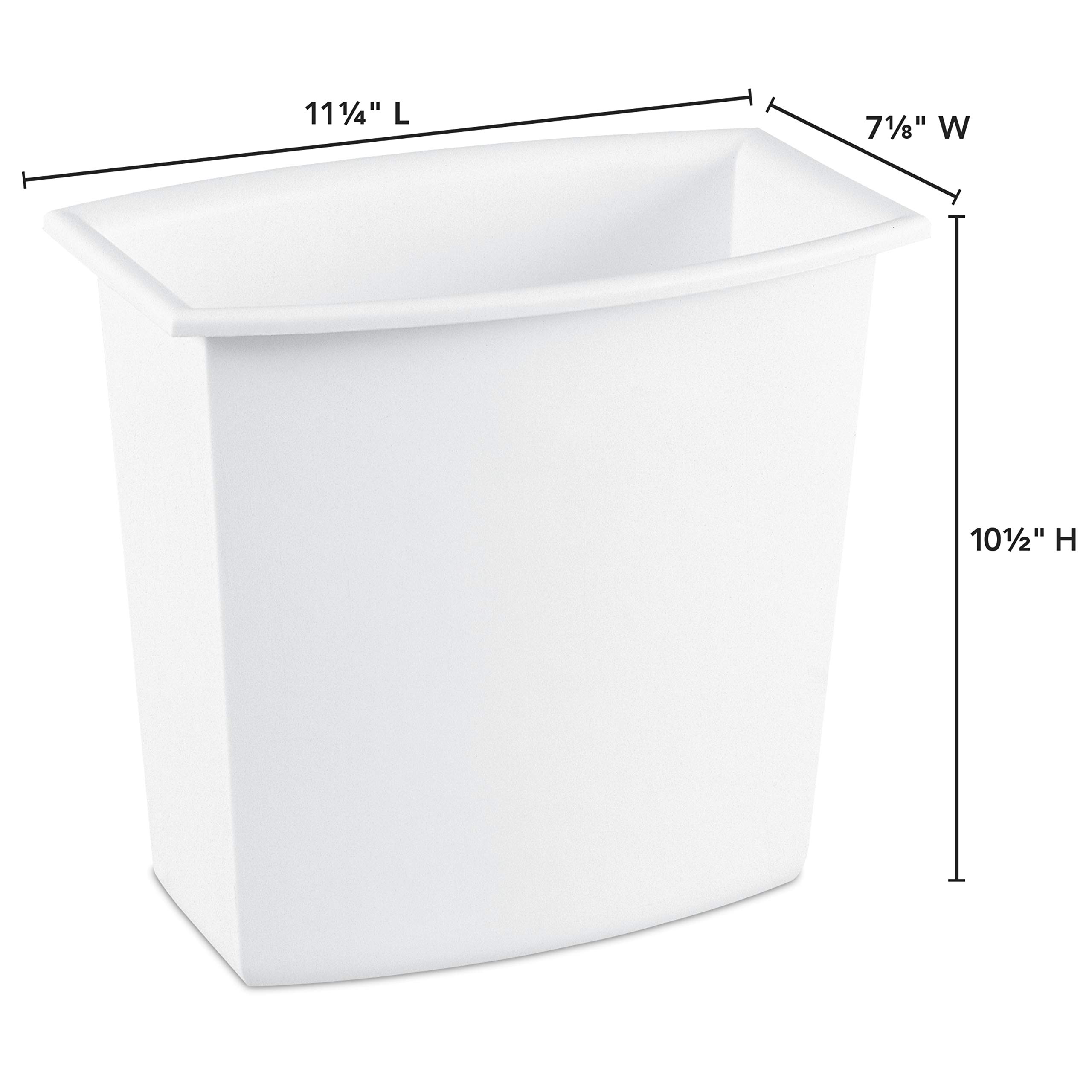 sterilite-2-gallon-rectangular-vanity-wastebasket-12-pack-white-black image 2
