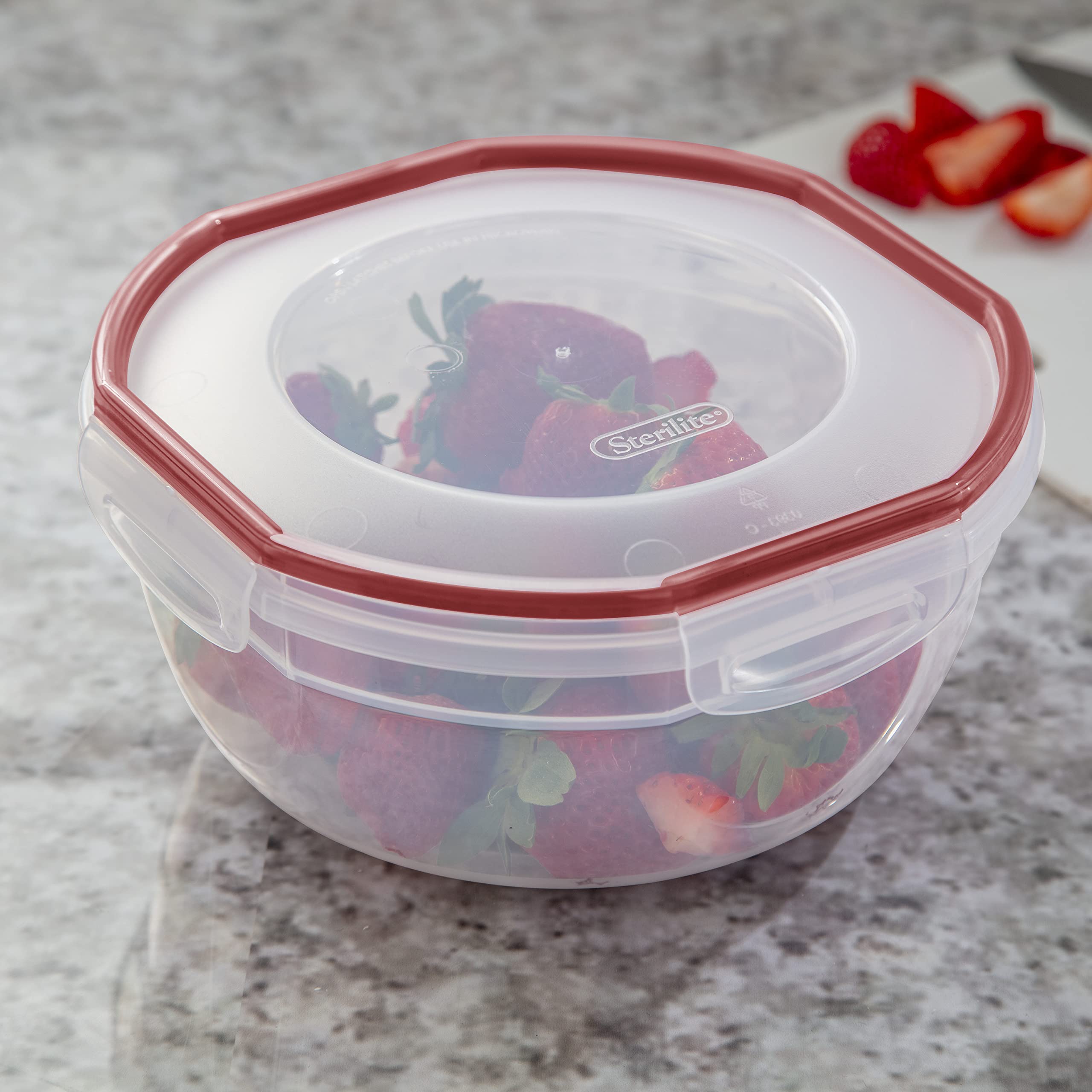 sterilite-ultra-seal-2-5-qt-bowl-airtight-food-storage-container-clear-with-red- image 6