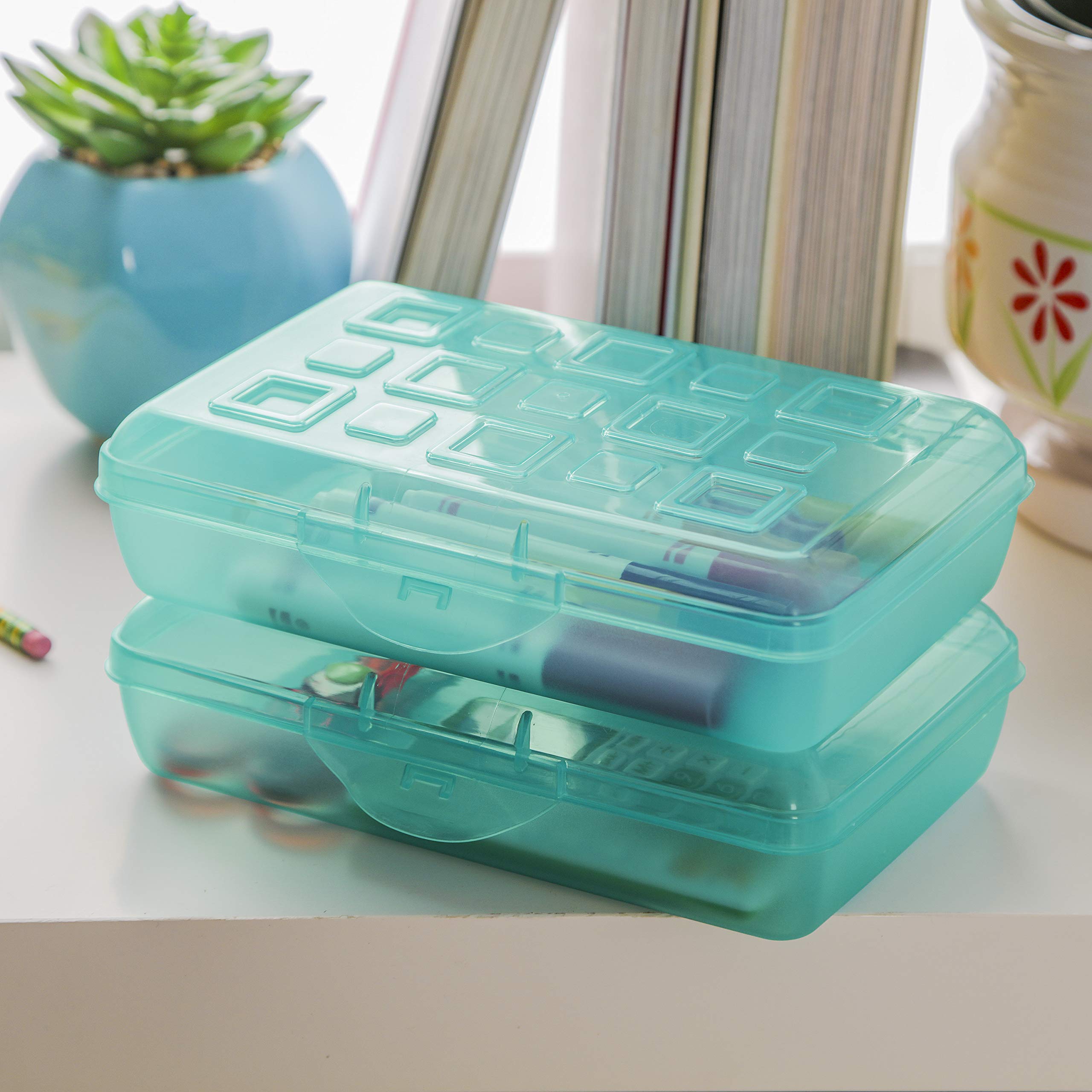 sterilite-17226w12-school-box-12-pack-molokai-blue-tint-compact-pencil-boxes-for image 7