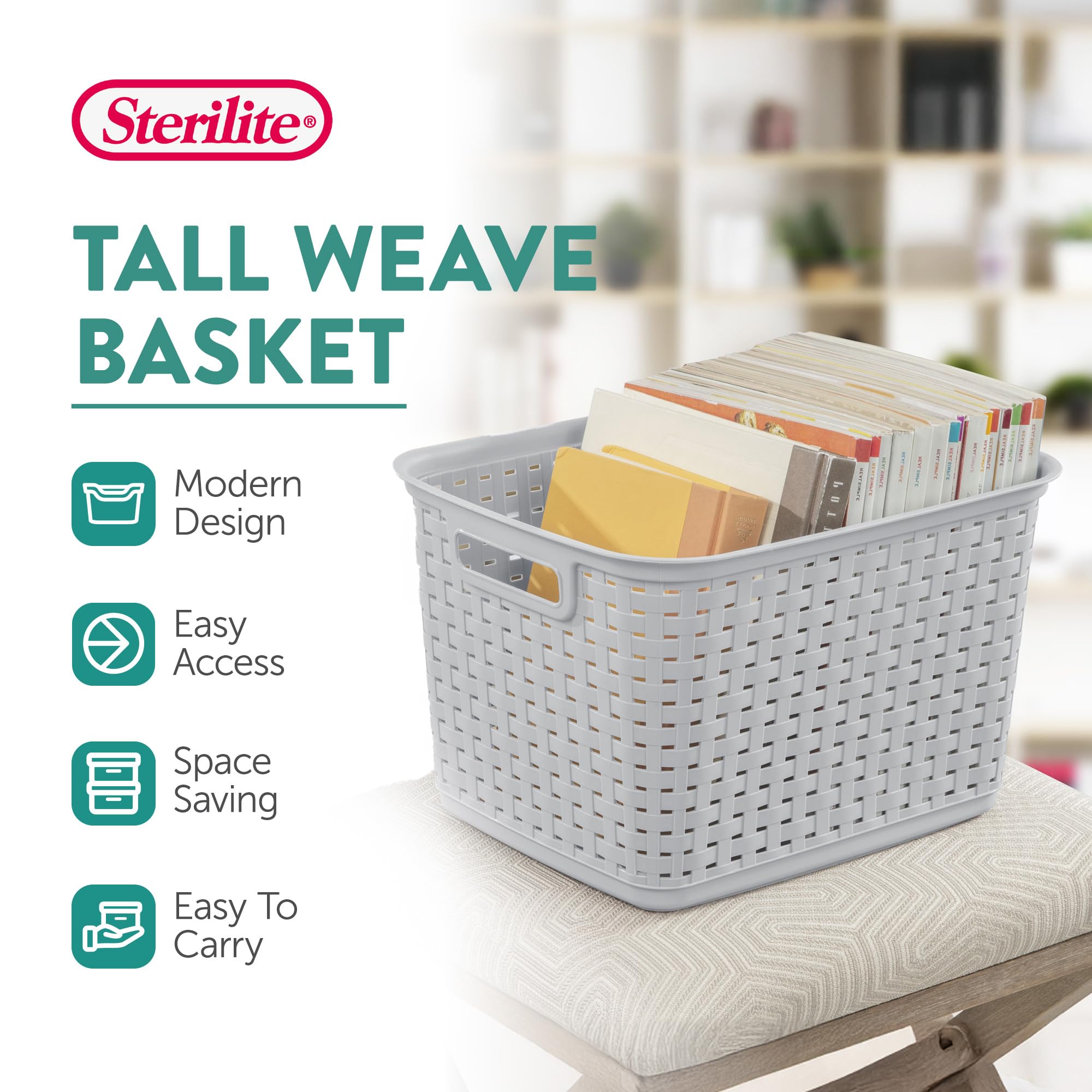 sterilite-6-pack-tall-weave-basket-cement-gray-woven-plastic-storage-baskets-wit image 3
