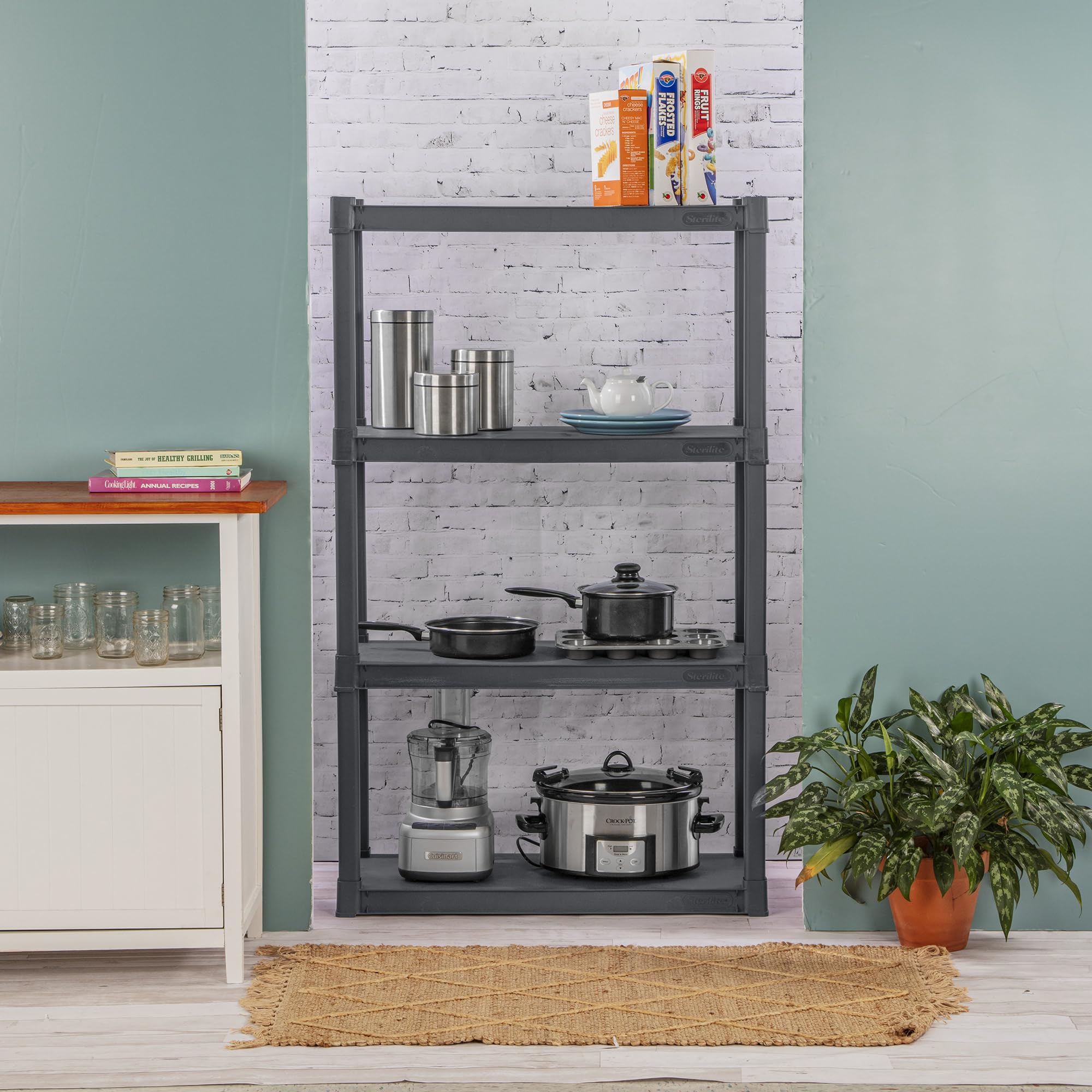 sterilite-4-shelf-unit-heavy-duty-shelving-white image 2