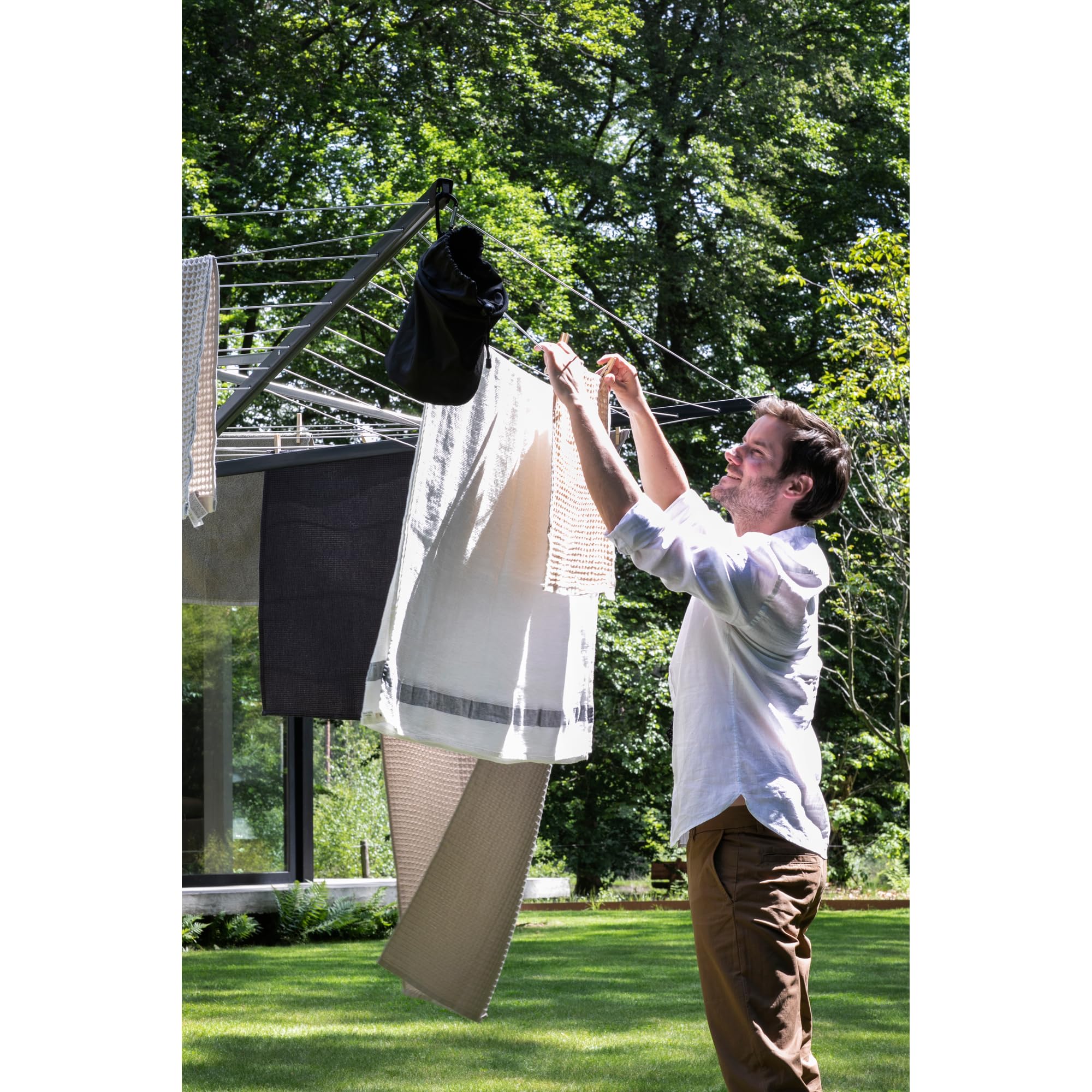 brabantia-topspinner-4-arm-rotary-clothesline-with-ground-spike-164-ft-drying-sp image 5