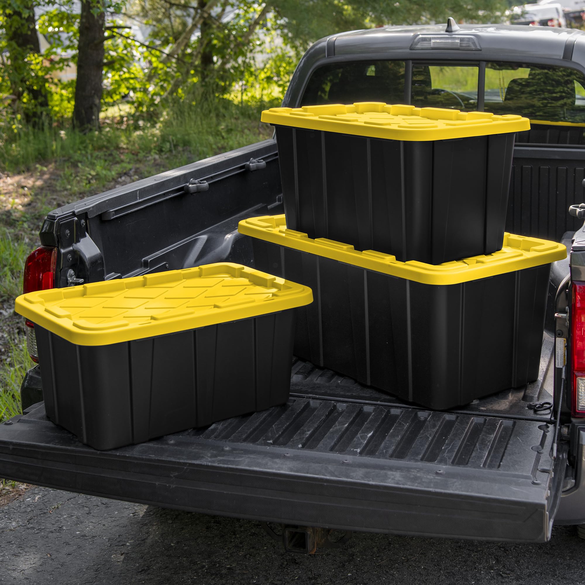 sterilite-6-pack-industrial-storage-tote-with-lids-27-gallon-heavy-duty-clear image 8