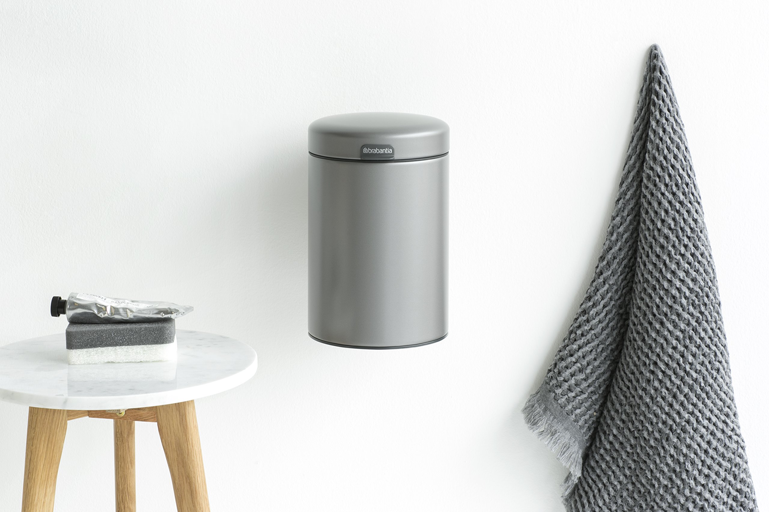 brabantia-wall-mounted-bin-newicon-3-litre-metal-platinum image 6