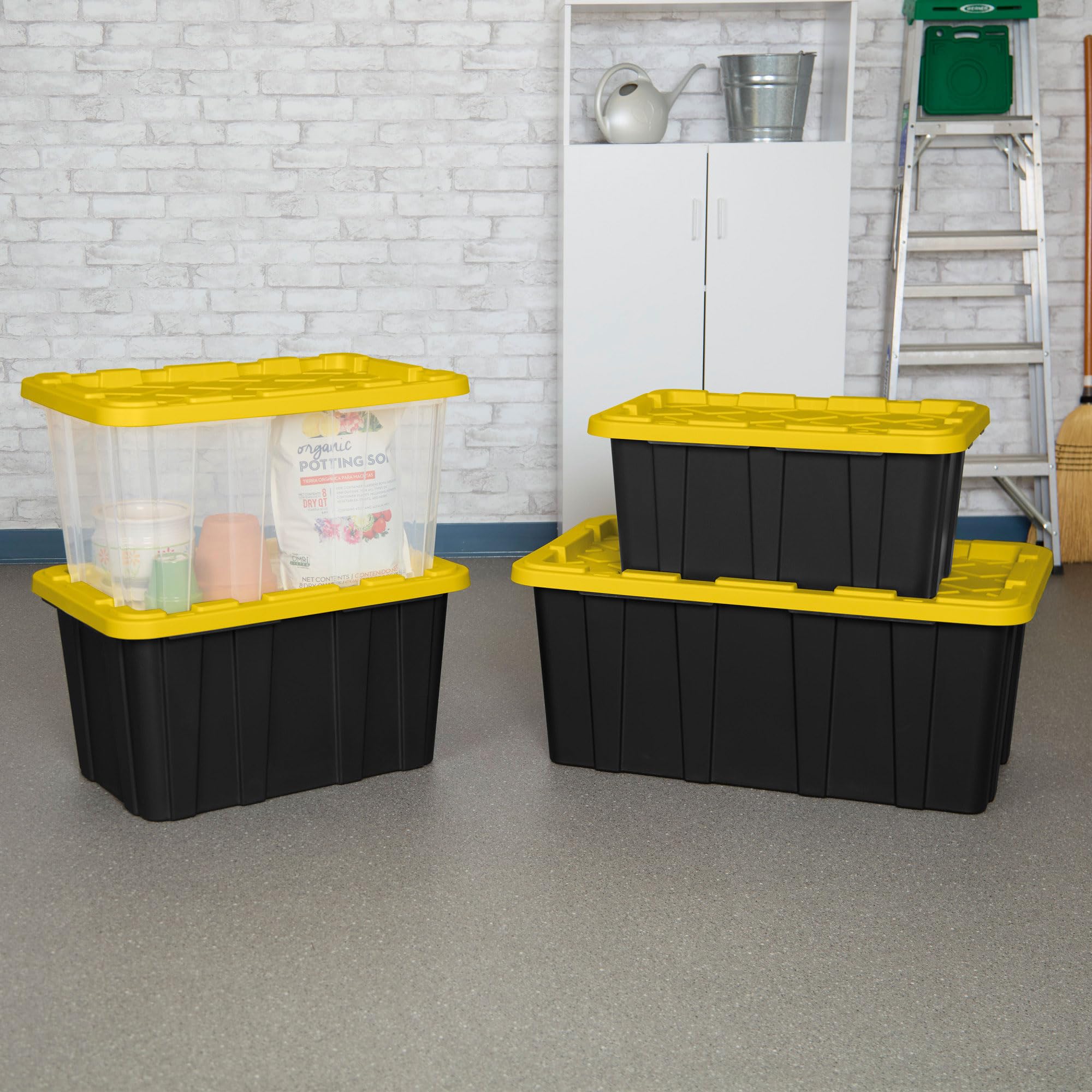 sterilite-27-gallon-industrial-storage-box-with-lids-4-pack-yellow image 5