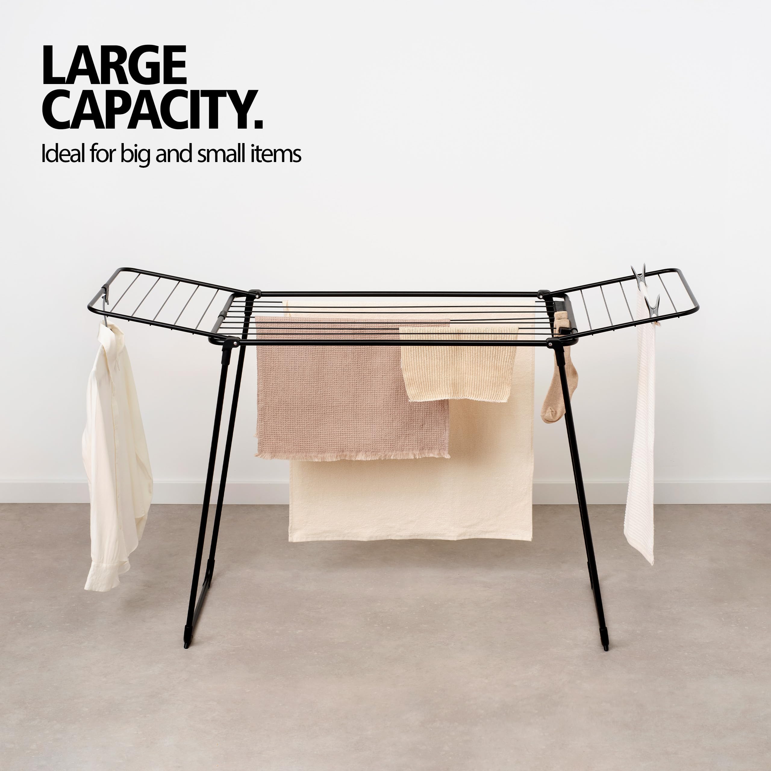 brabantia-hangon-clothes-drying-rack-72ft-22m-drying-space-white-large-foldable- image 4