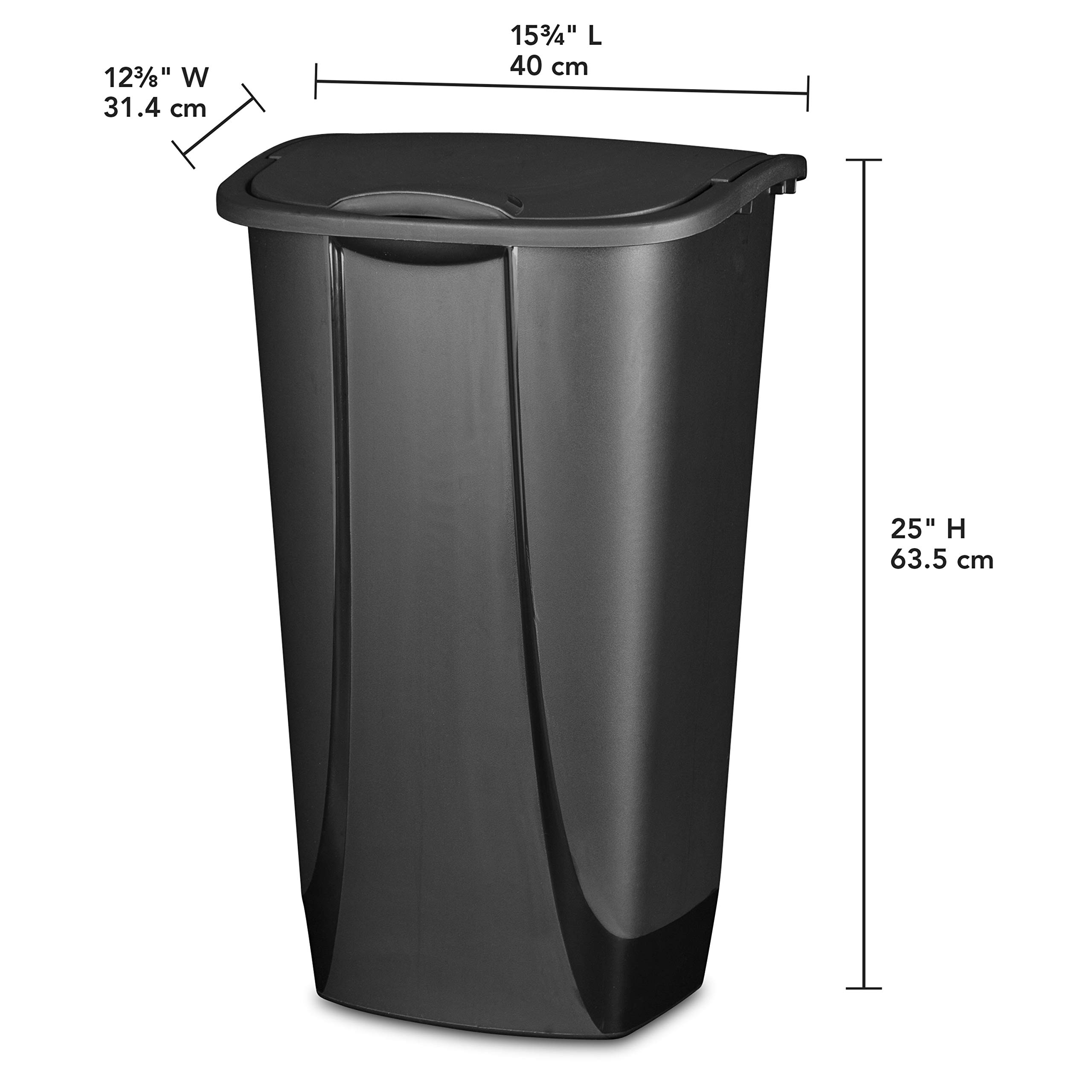 sterilite-11-gallon-swingtop-wastebasket-with-lid-black-6-pack-with-lids-6-lids- image 2