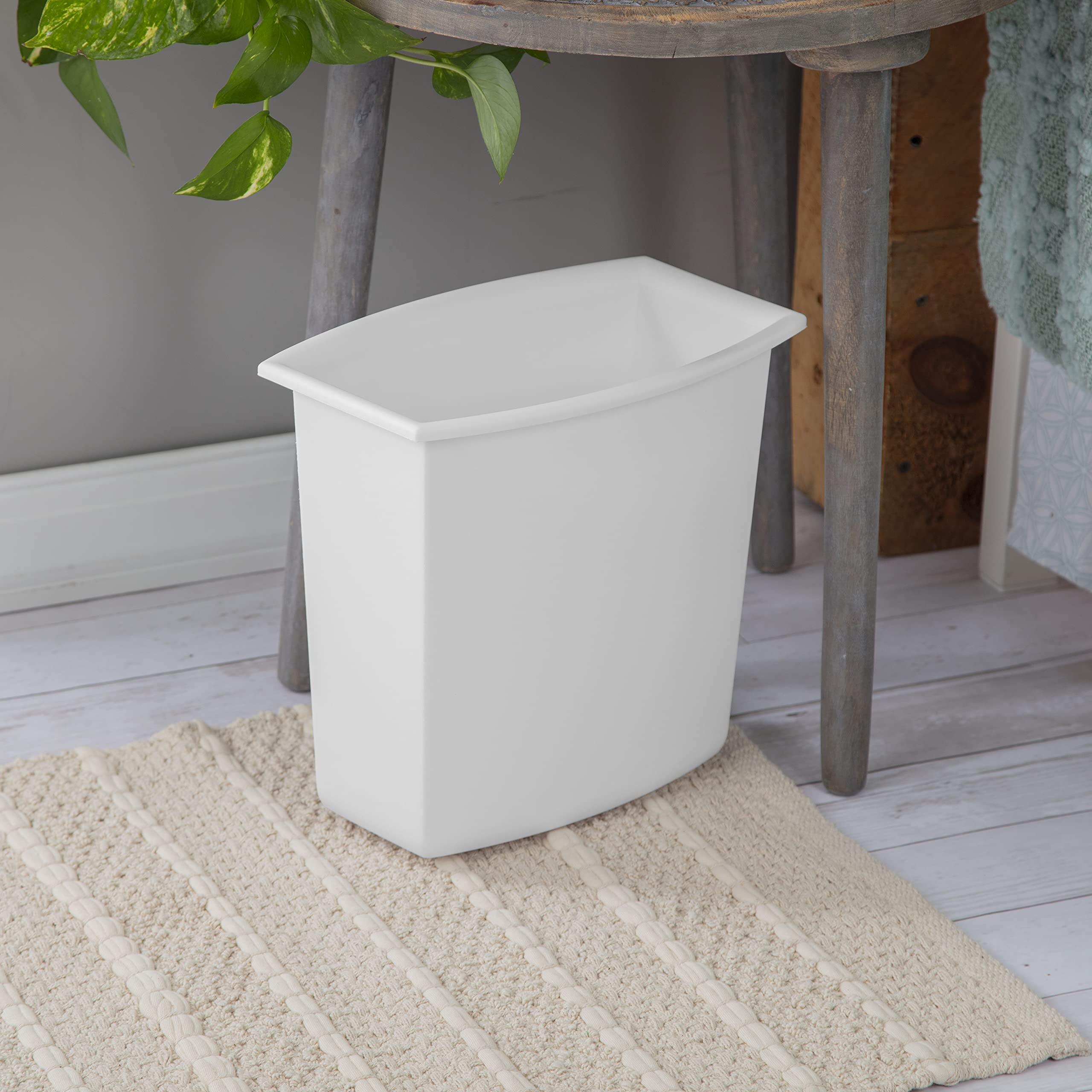 sterilite-2-gallon-rectangular-vanity-wastebasket-12-pack-white-black image 3