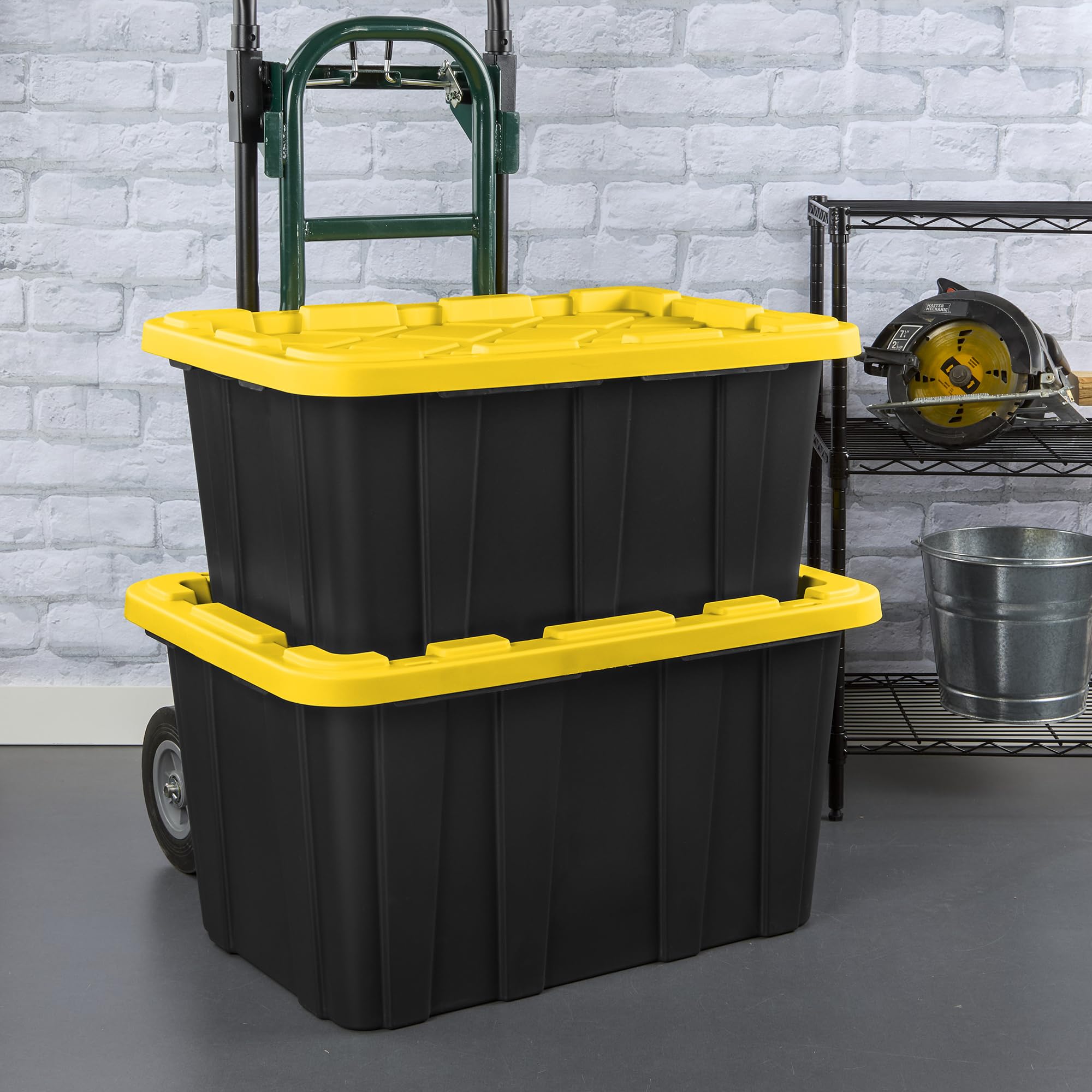 sterilite-6-pack-industrial-storage-tote-with-lids-27-gallon-heavy-duty-clear image 7