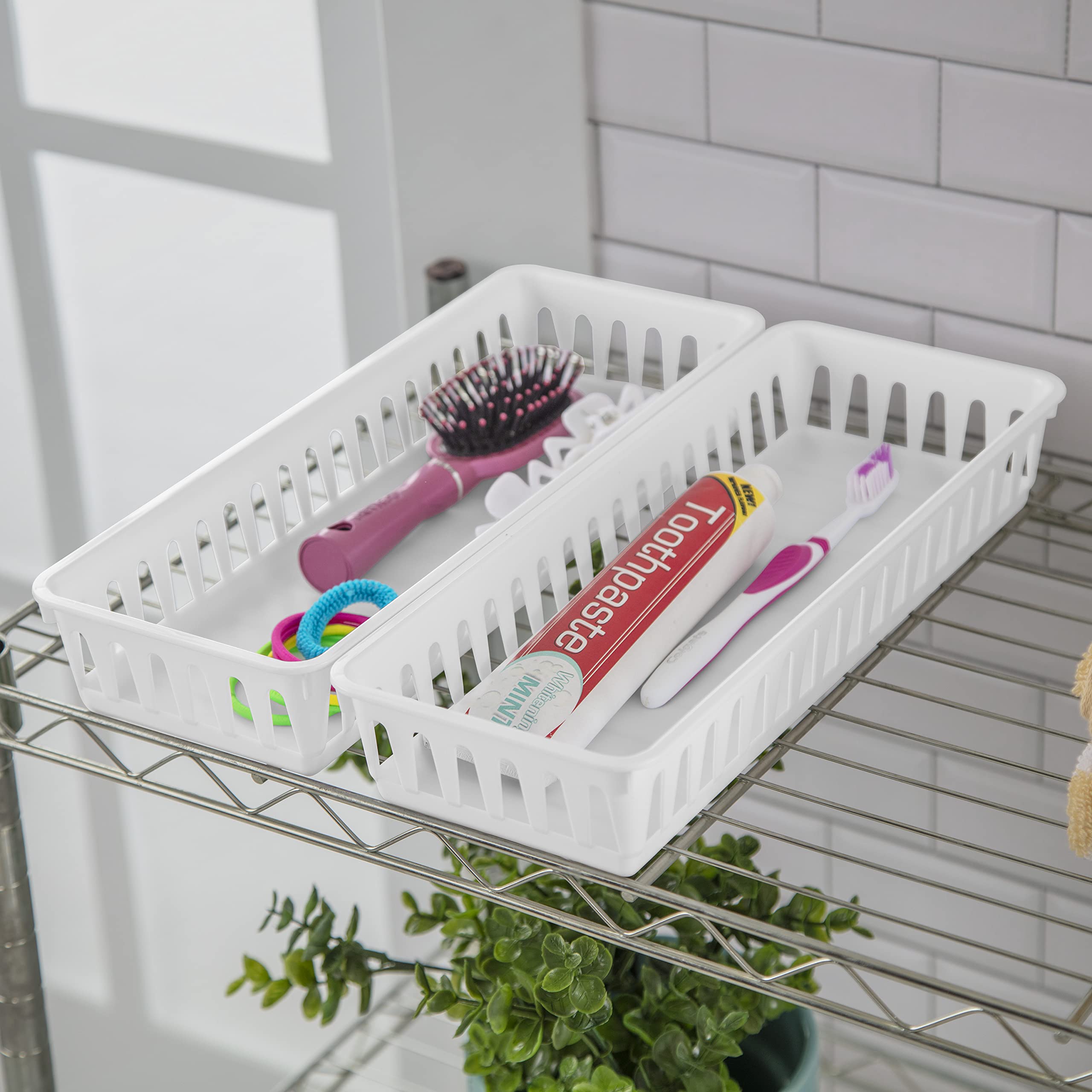 sterilite-slim-storage-tray-24-pack-white-tight-weave-organizer-for-drawers-shel image 3