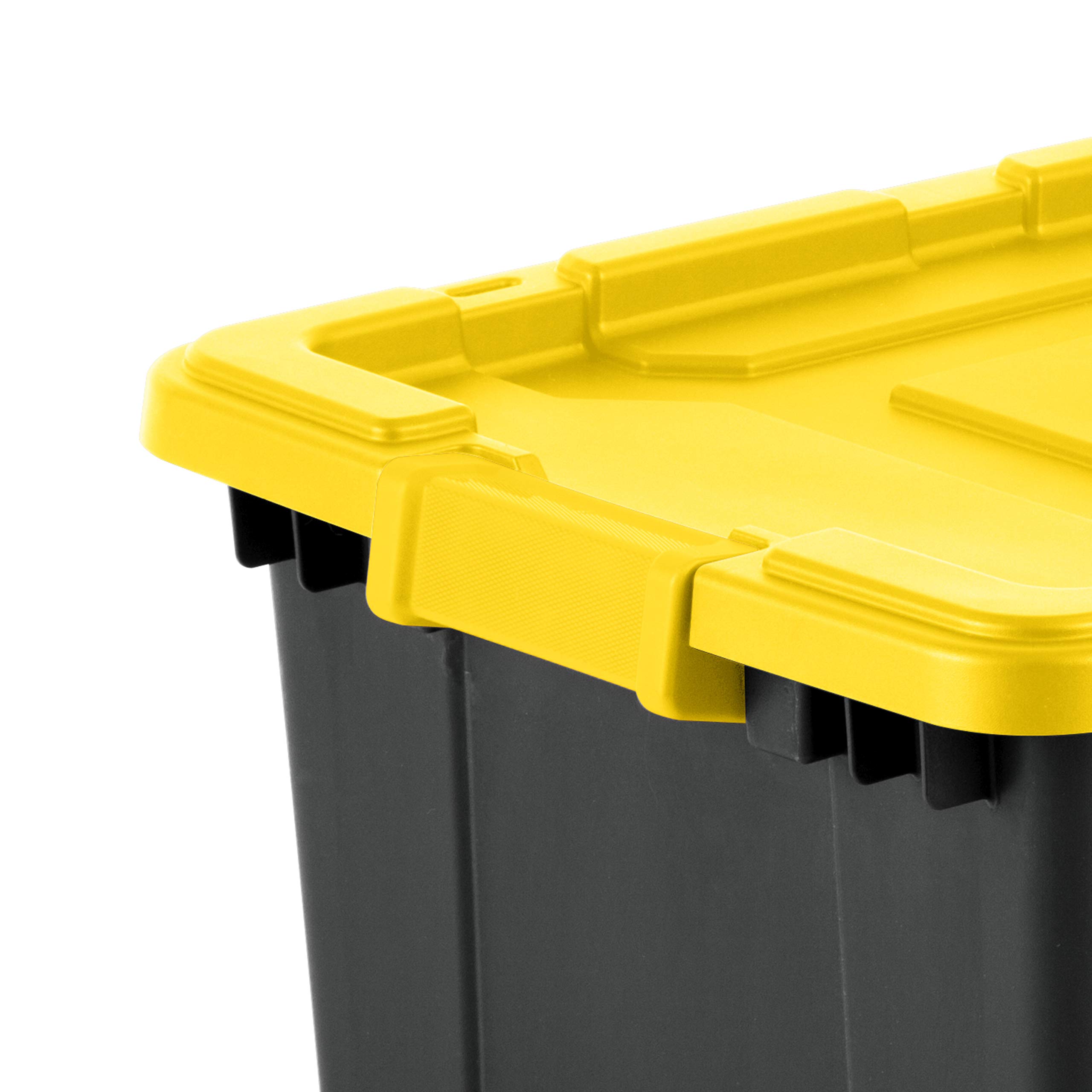 sterilite-15-gallon-industrial-tote-yellow-lily-6-pack-durable-plastic-storage-c image 5