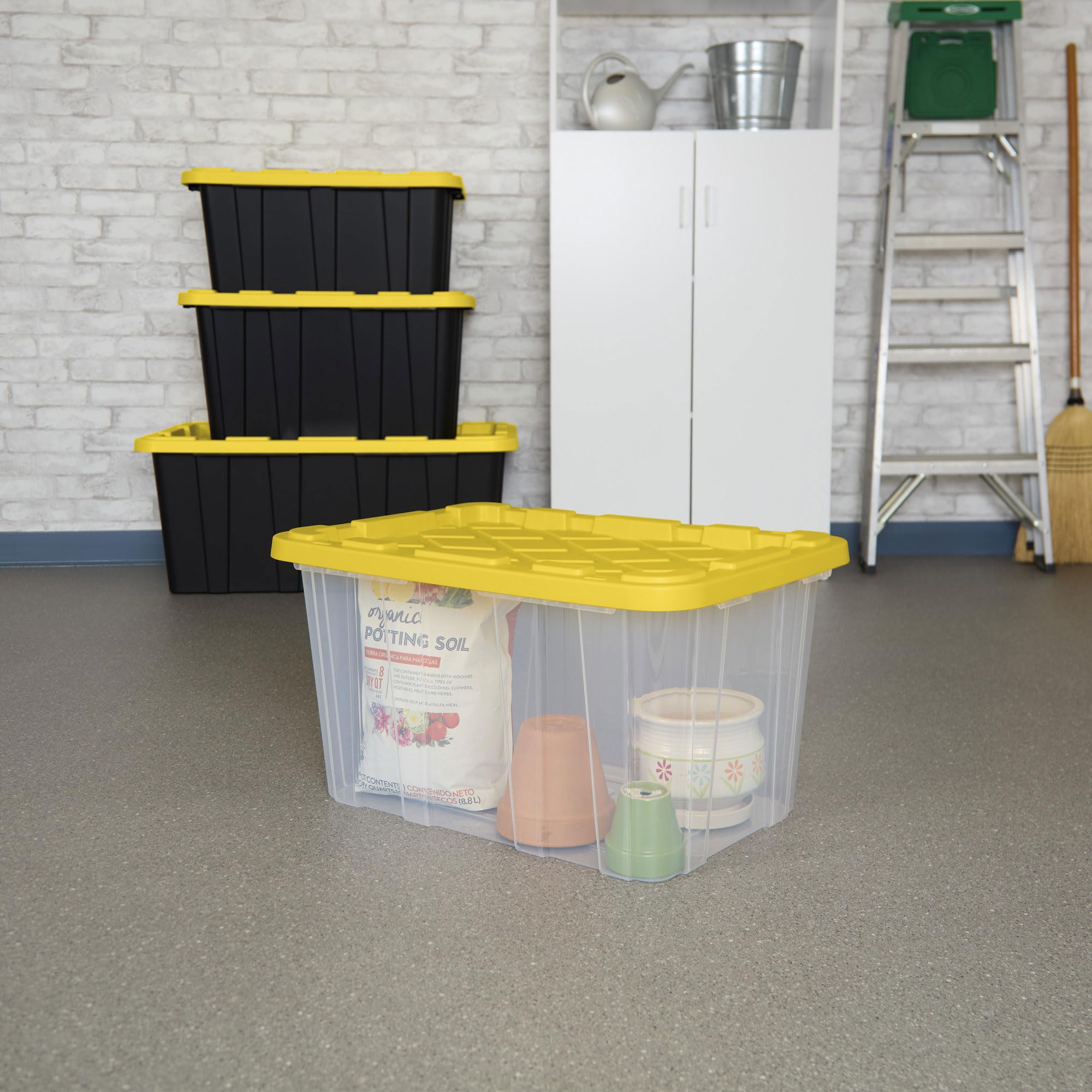 sterilite-27-gallon-industrial-storage-box-with-lids-4-pack-yellow image 4