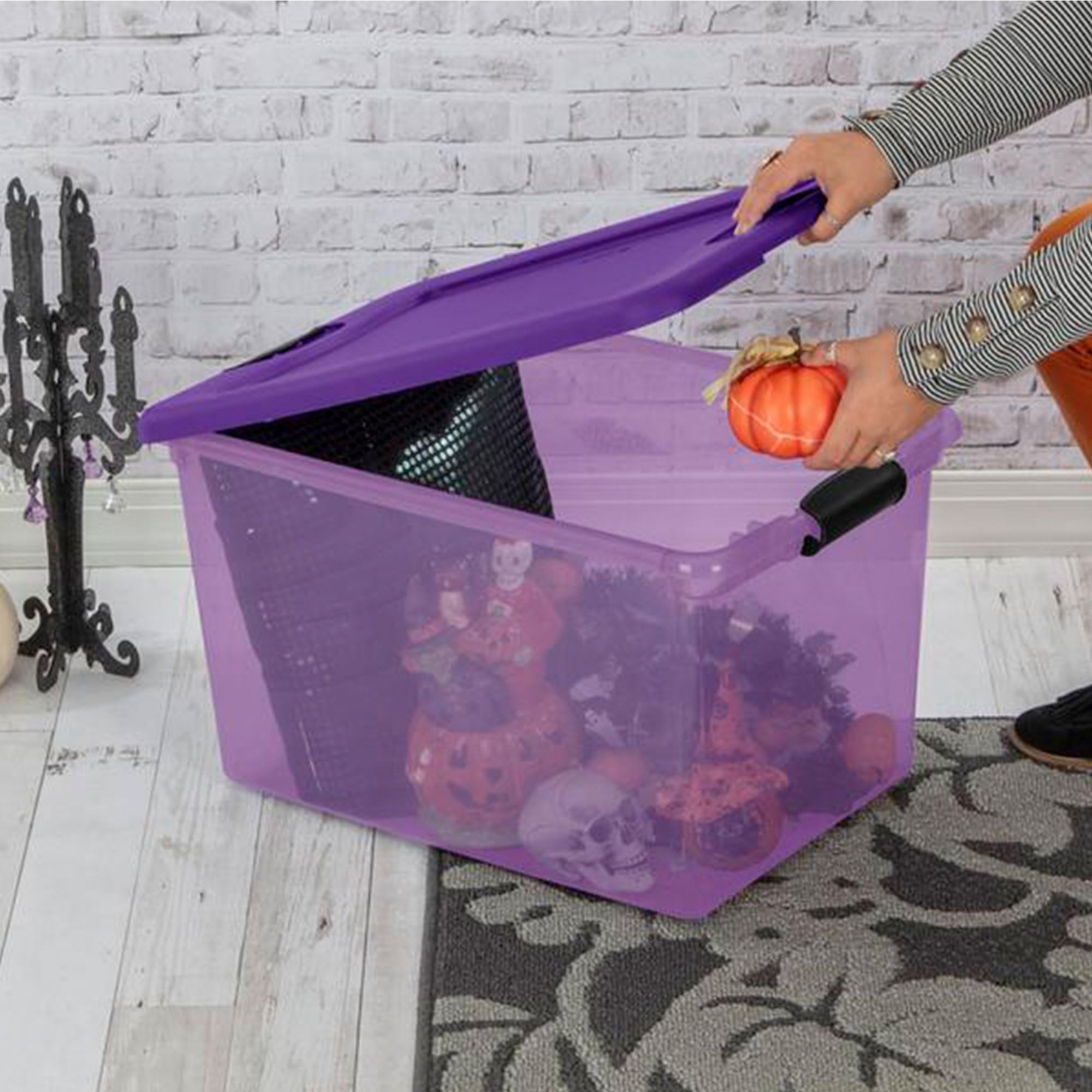 sterilite-64-qt-latching-storage-box-stackable-bin-with-latch-lid-plastic-contai image 3