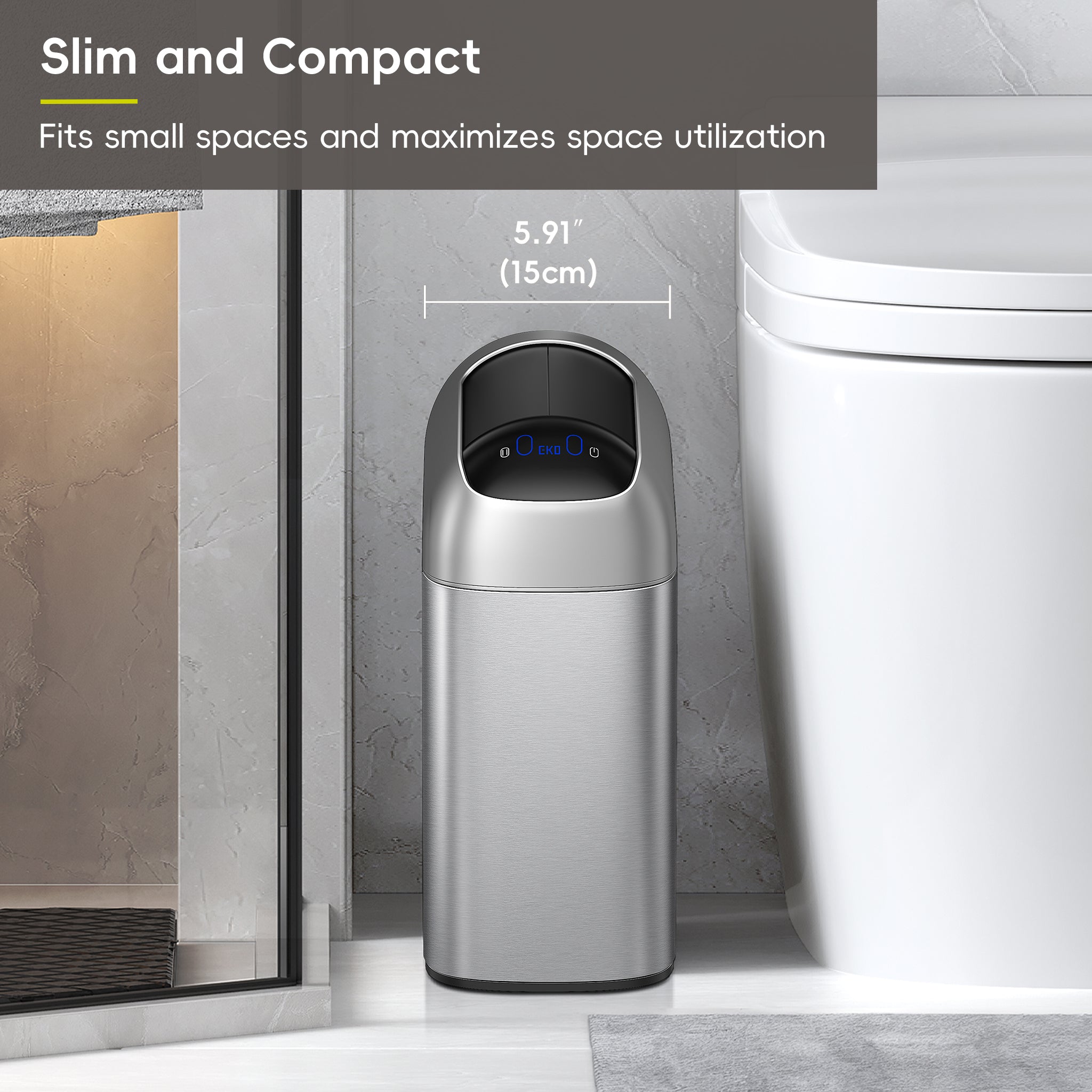 eko-astro-10l-2-6-gallon-slim-motion-sensor-trash-can-with-butterfly-lid-matte-s image 4