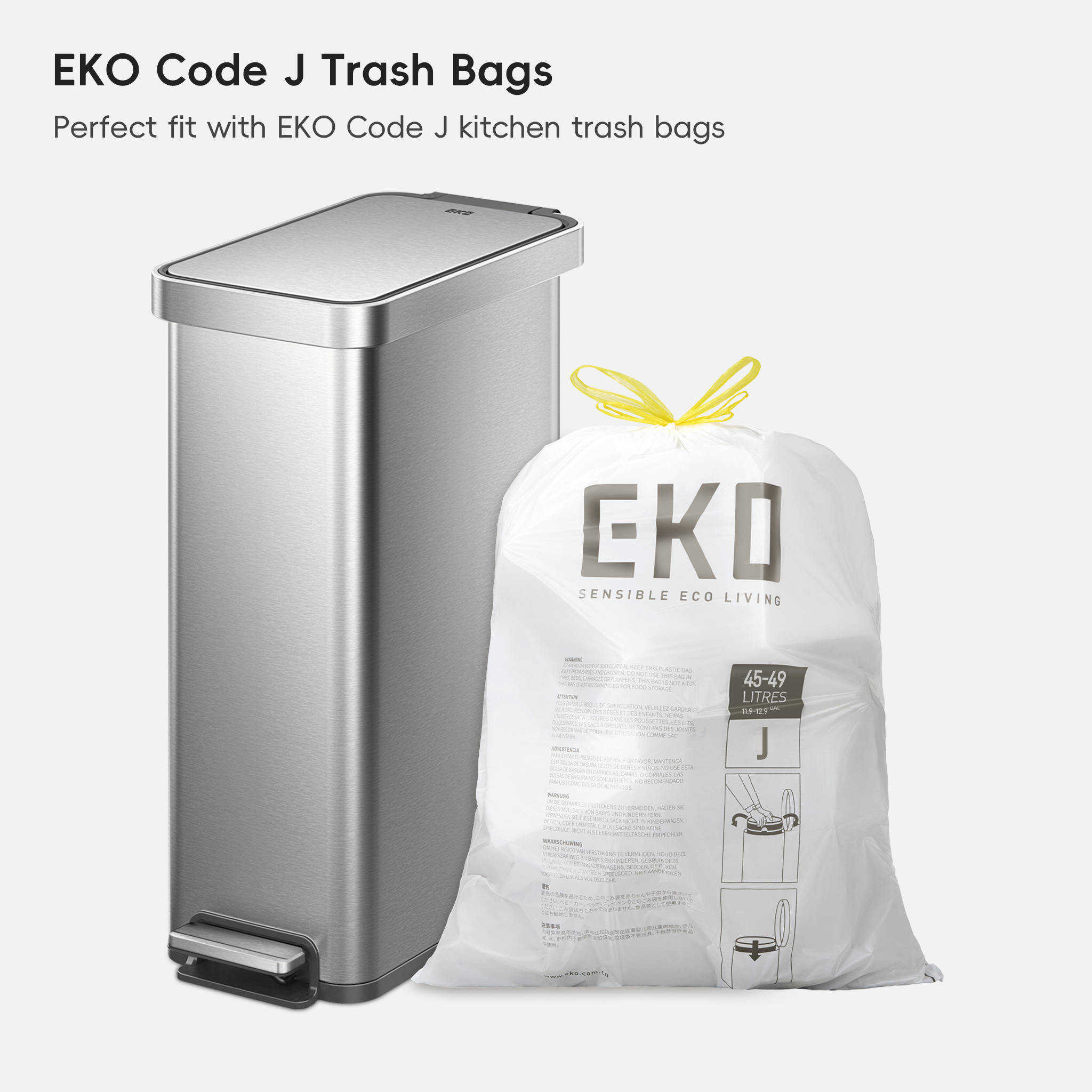 eko-hudson-slim-50-liter-13-gallon-matte-stainless-steel-step-trash-can-with-lid image 7
