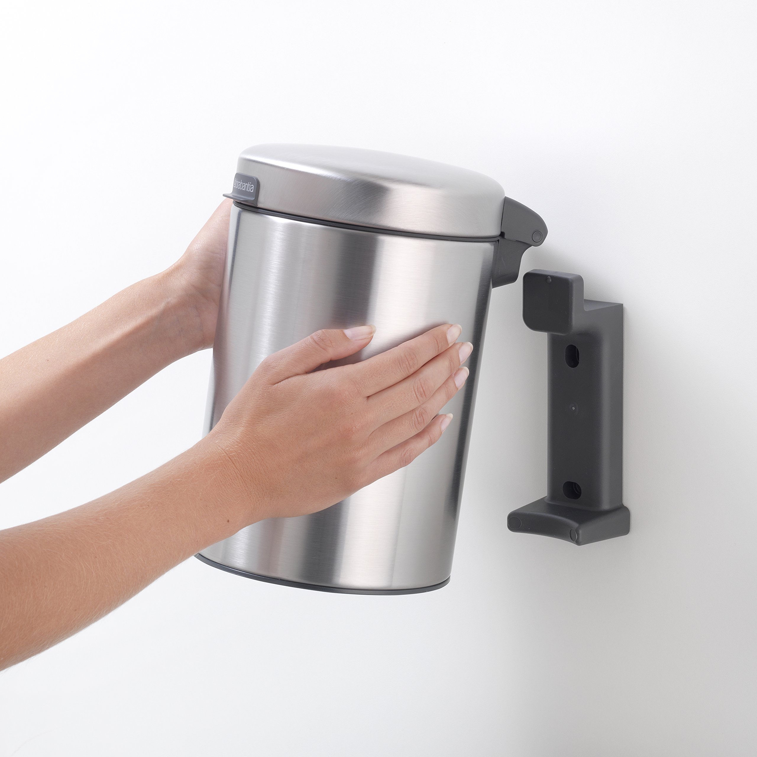 brabantia-newicon-wall-mounted-bin-3-litre-metal-matt-steel image 2