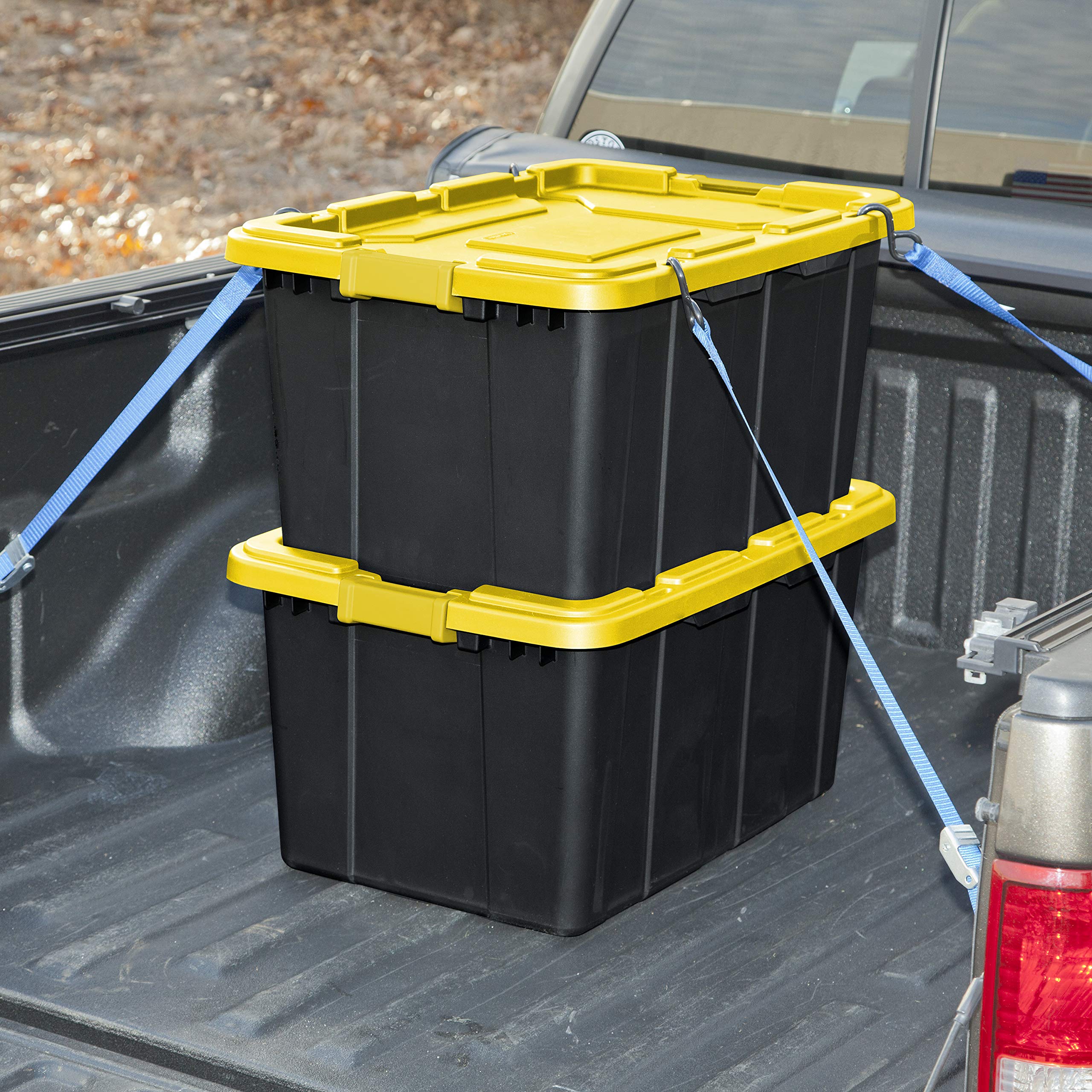sterilite-27-gallon-industrial-tote-with-drip-resistant-lid-4-pack-yellow-lily-l image 4