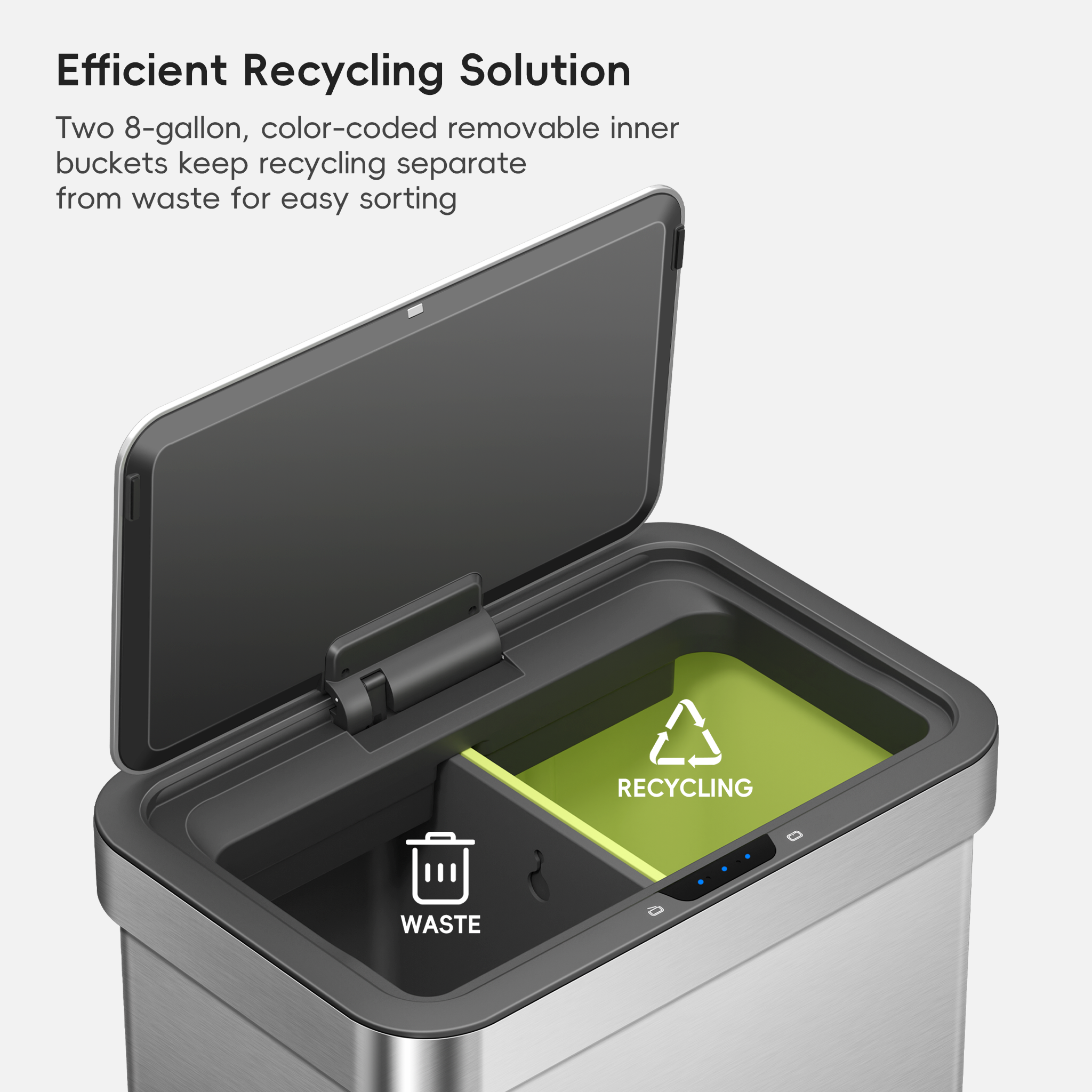 eko-econova-8-8-gallon-dual-compartments-motion-sensor-trash-can image 4