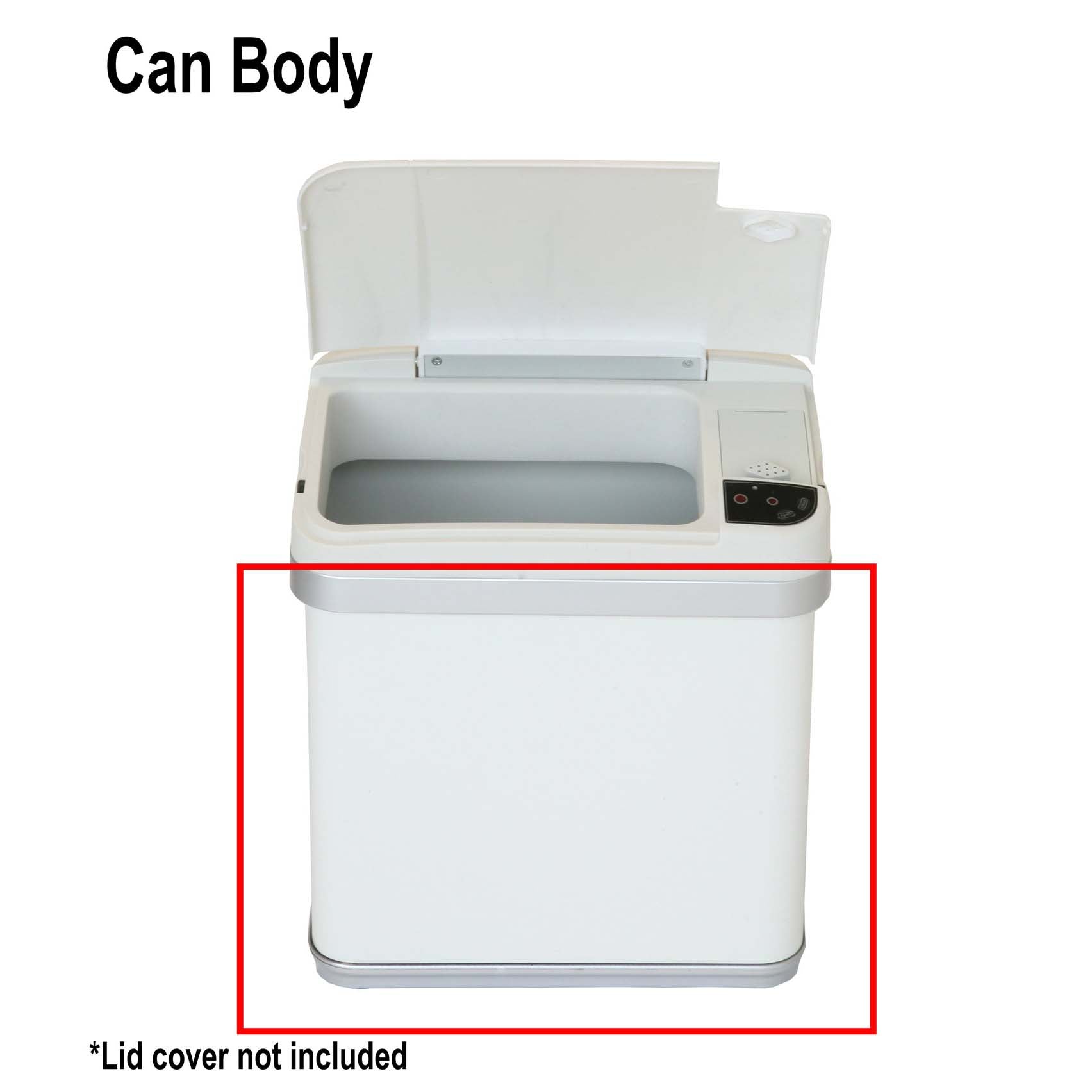 itouchless-mt02sw-replacement-white-trash-can-body-2-5-gallon image 1