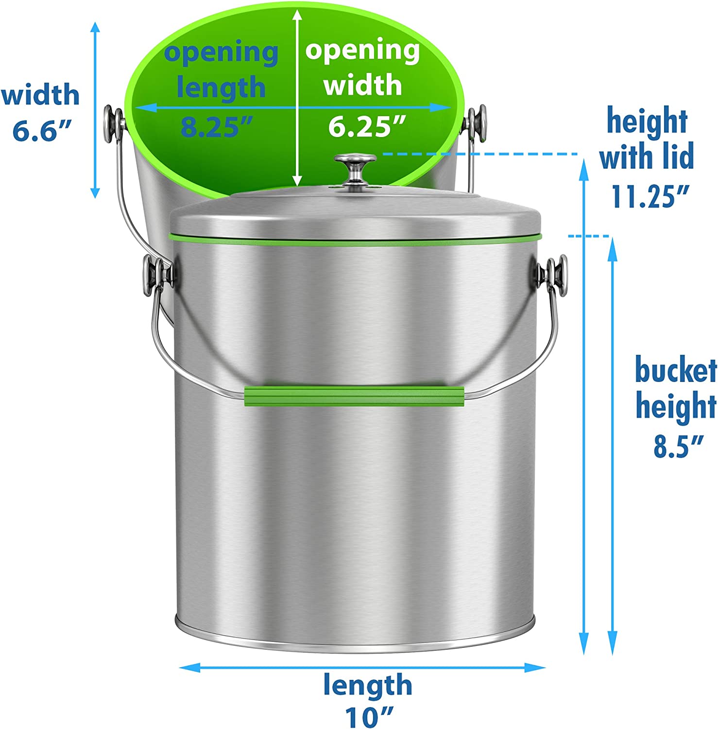 itouchless-6-1-liter-1-6-gallon-titanium-stainless-steel-kitchen-compost-bin-wit image 6