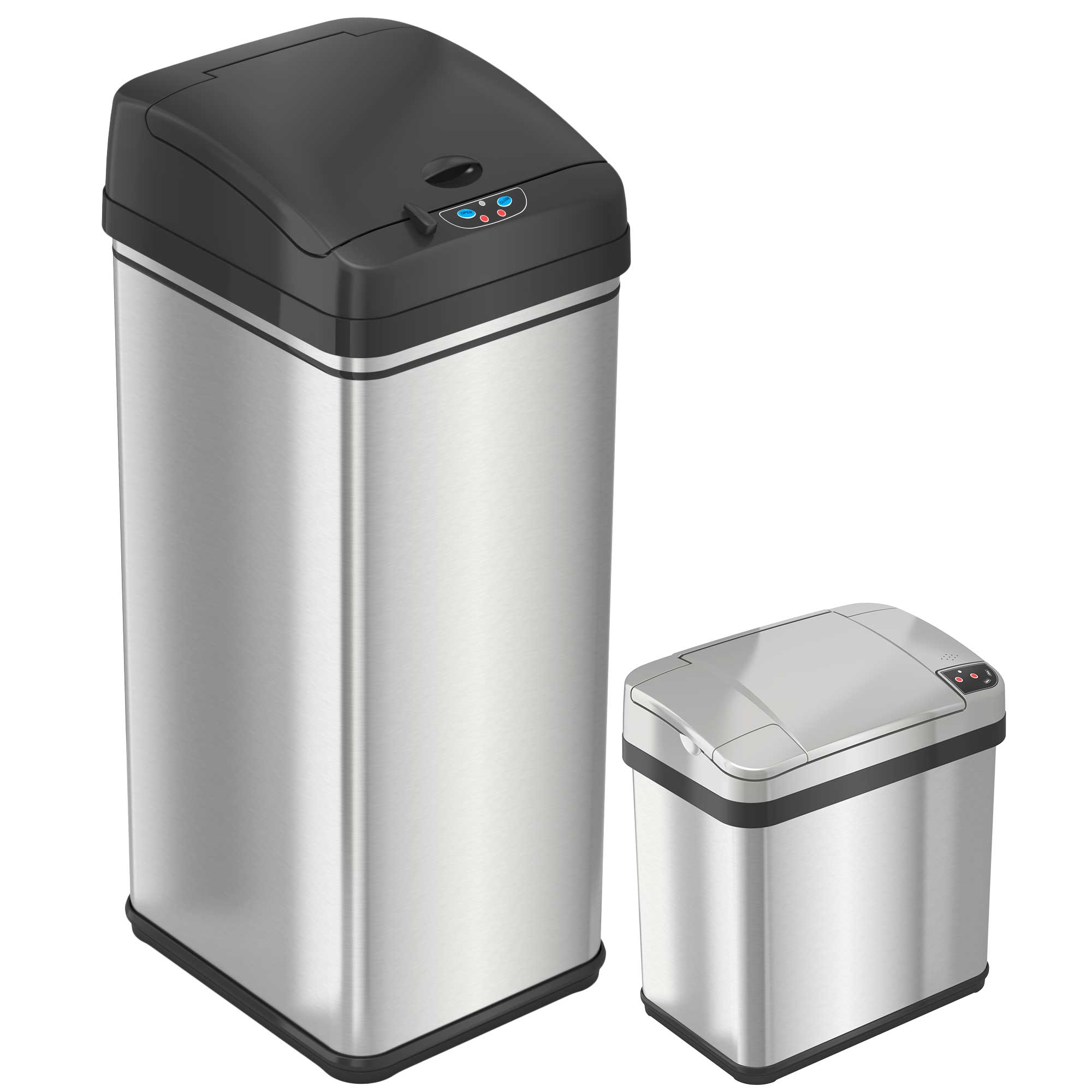 itouchless-50l-13-gal-10l-2-5-gal-combo-stainless-steel-sensor-kitchen-and-bathr image 1
