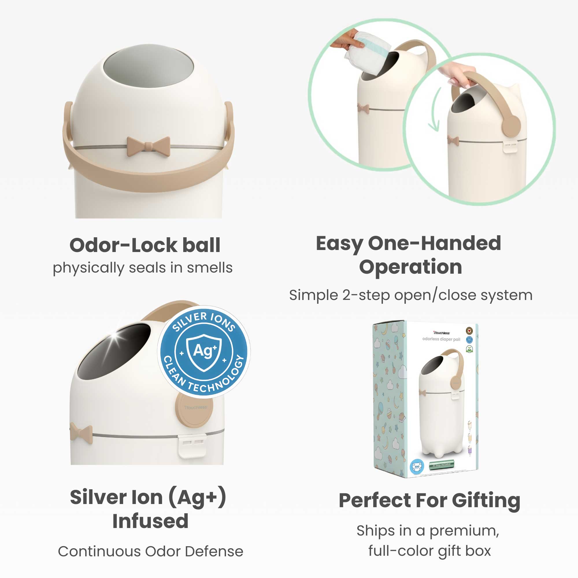 itouchless-odorless-diaper-pail-boho-white image 5