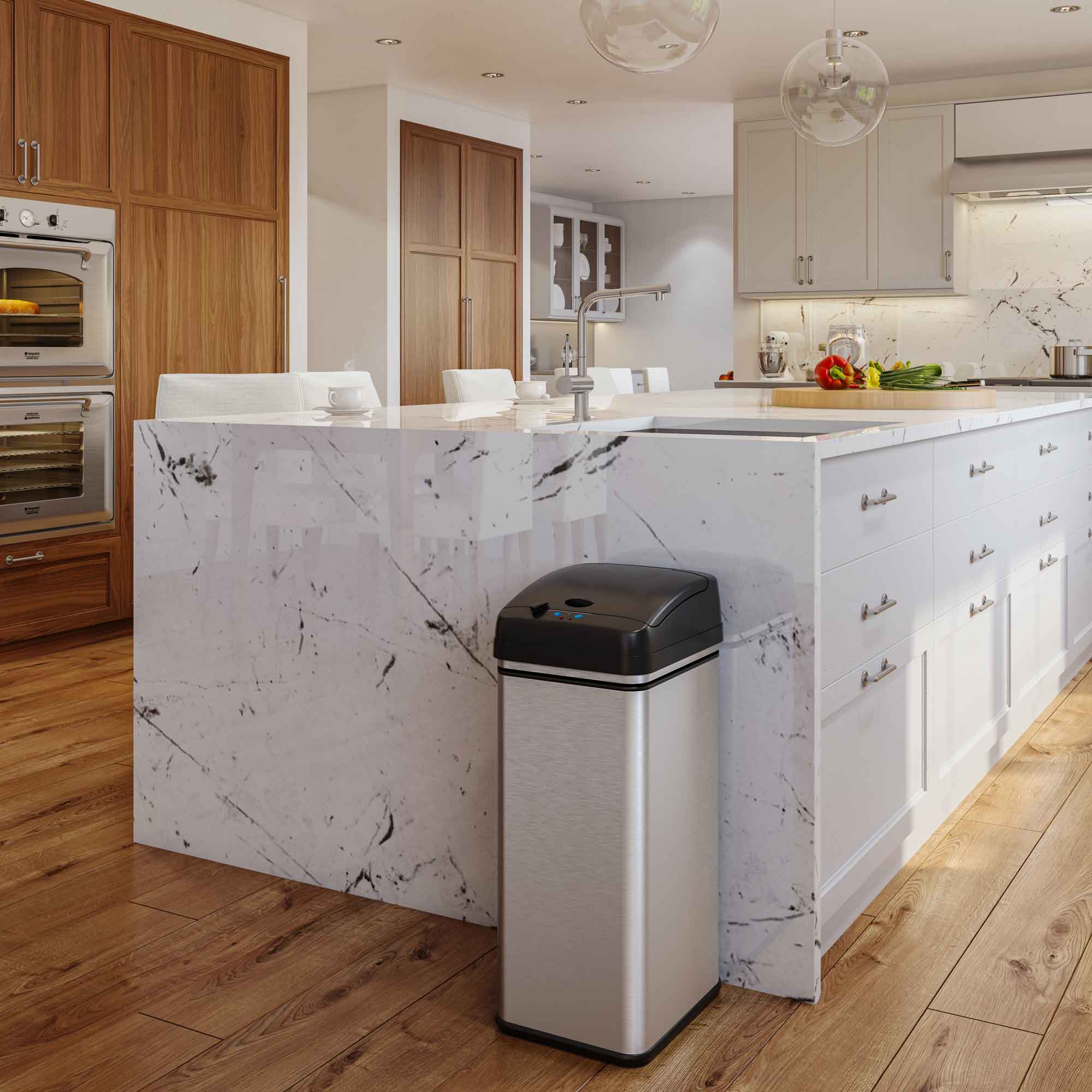itouchless-13-gallon-stainless-steel-sensor-kitchen-trash-can-with-ac-adapter-an image 3