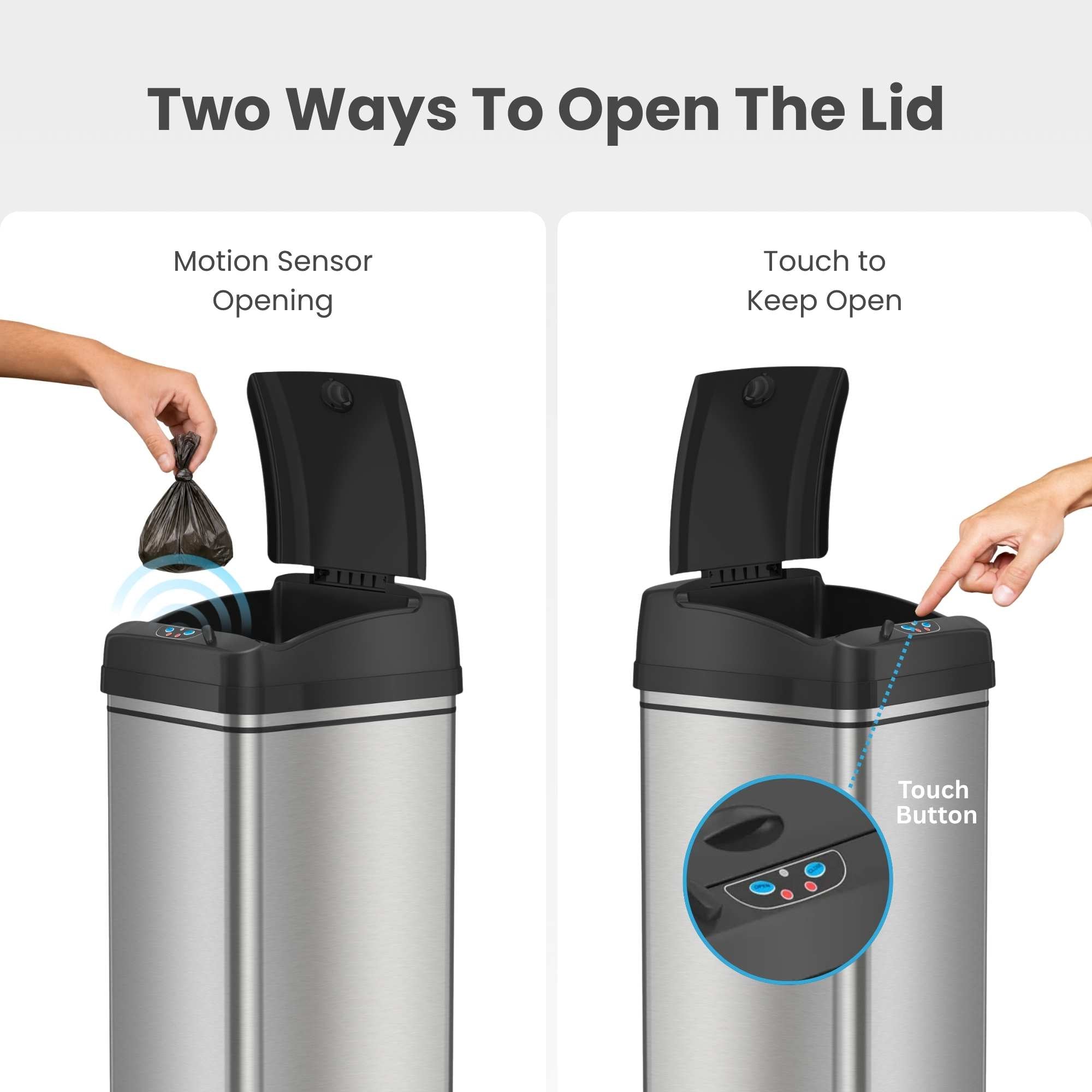 itouchless-13-gallon-50-liter-stainless-steel-sensor-pet-waste-receptacle-with-a image 5