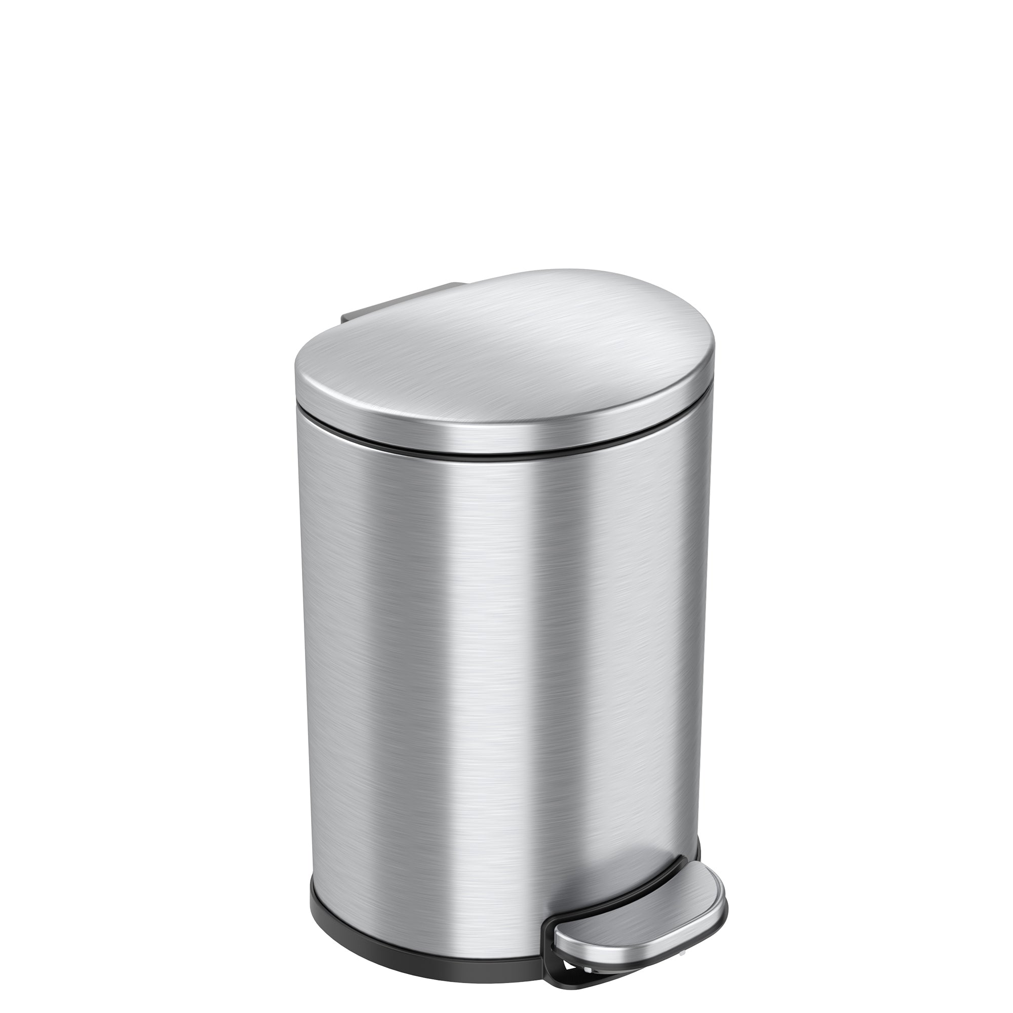 itouchless-softstep-7-liter-2-gallon-semi-round-stainless-steel-step-bathroom-tr image 1