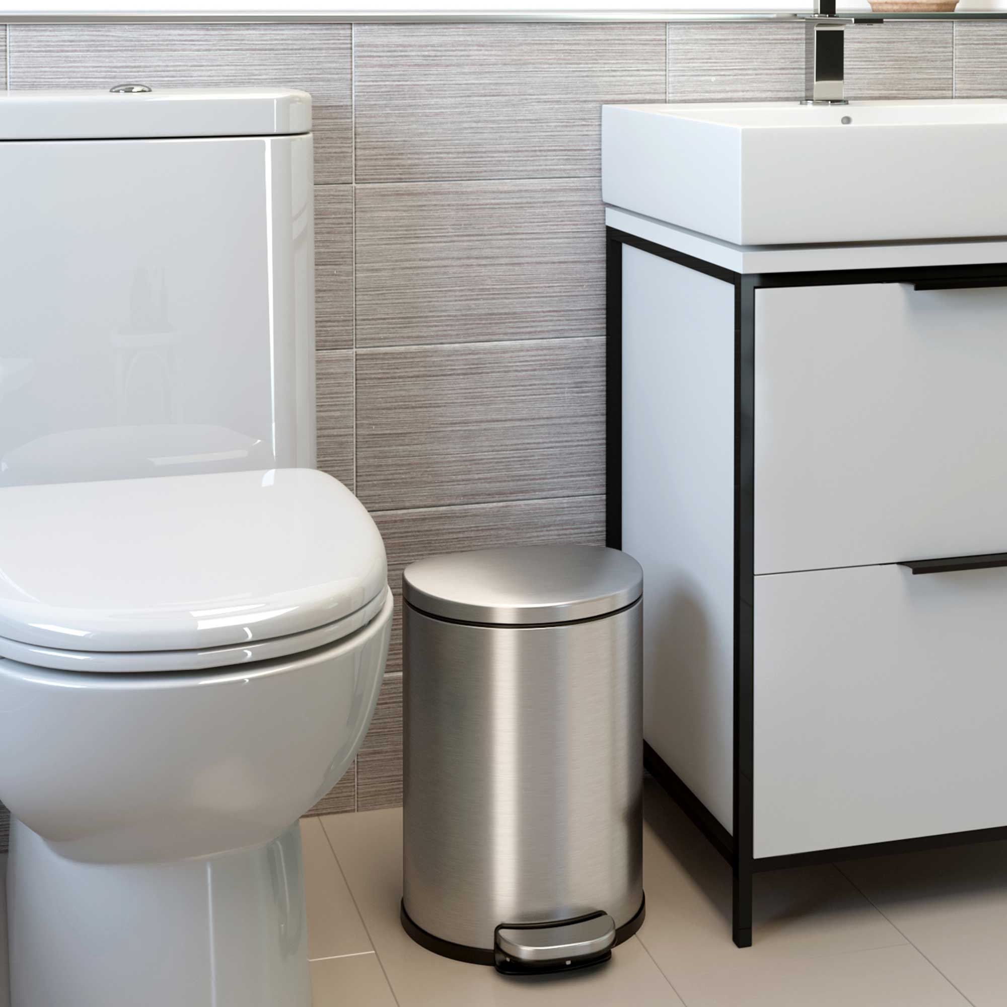 itouchless-softstep-7-liter-2-gallon-semi-round-stainless-steel-step-bathroom-tr image 2