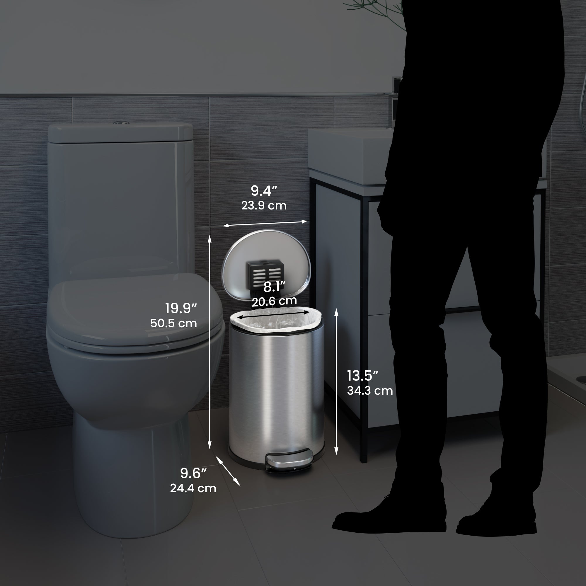 itouchless-softstep-7-liter-2-gallon-semi-round-stainless-steel-step-bathroom-tr image 6