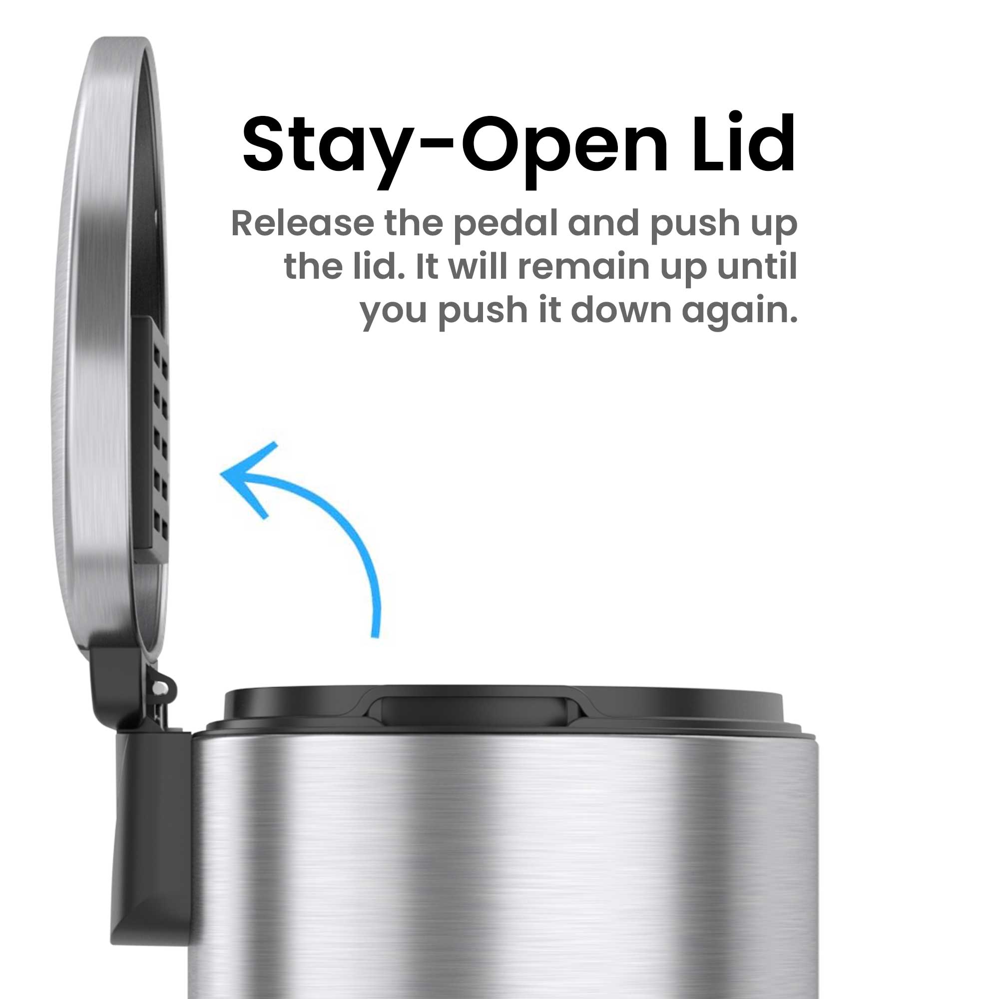 itouchless-11l-3-gal-softstep-stainless-steel-semi-round-step-bathroom-trash-can image 5
