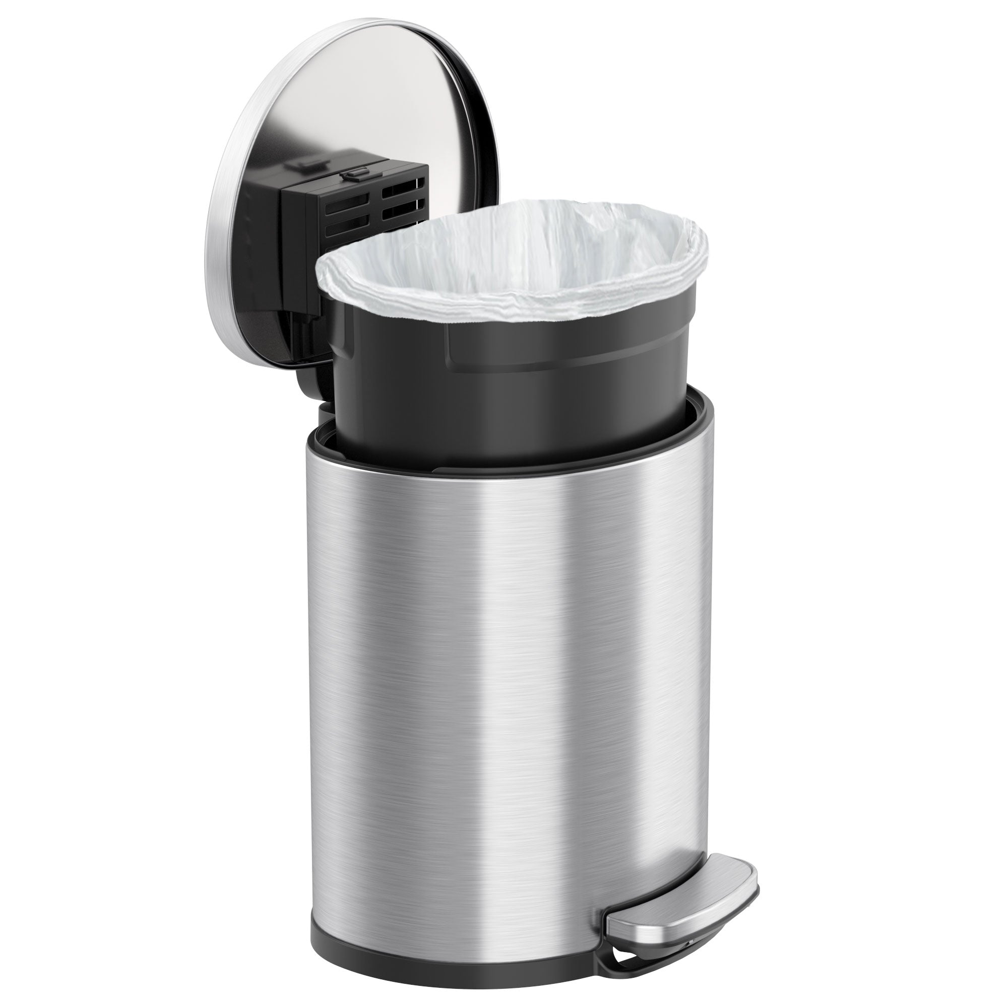 itouchless-softstep-5-gallon-semi-round-stainless-steel-step-bathroom-trash-can- image 4