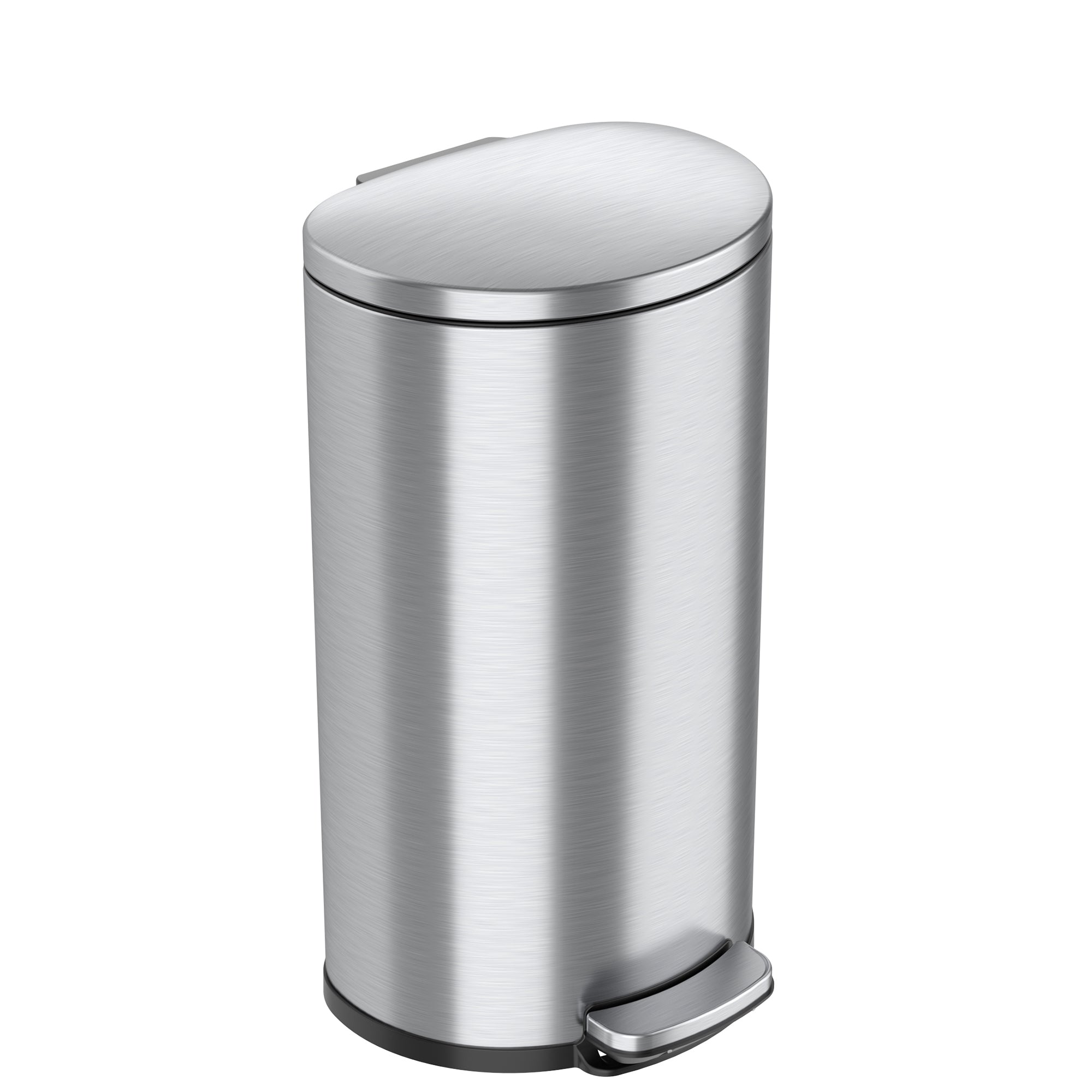 itouchless-30-liter-8-gallon-softstep-semi-round-step-kitchen-trash-can-with-abs image 1
