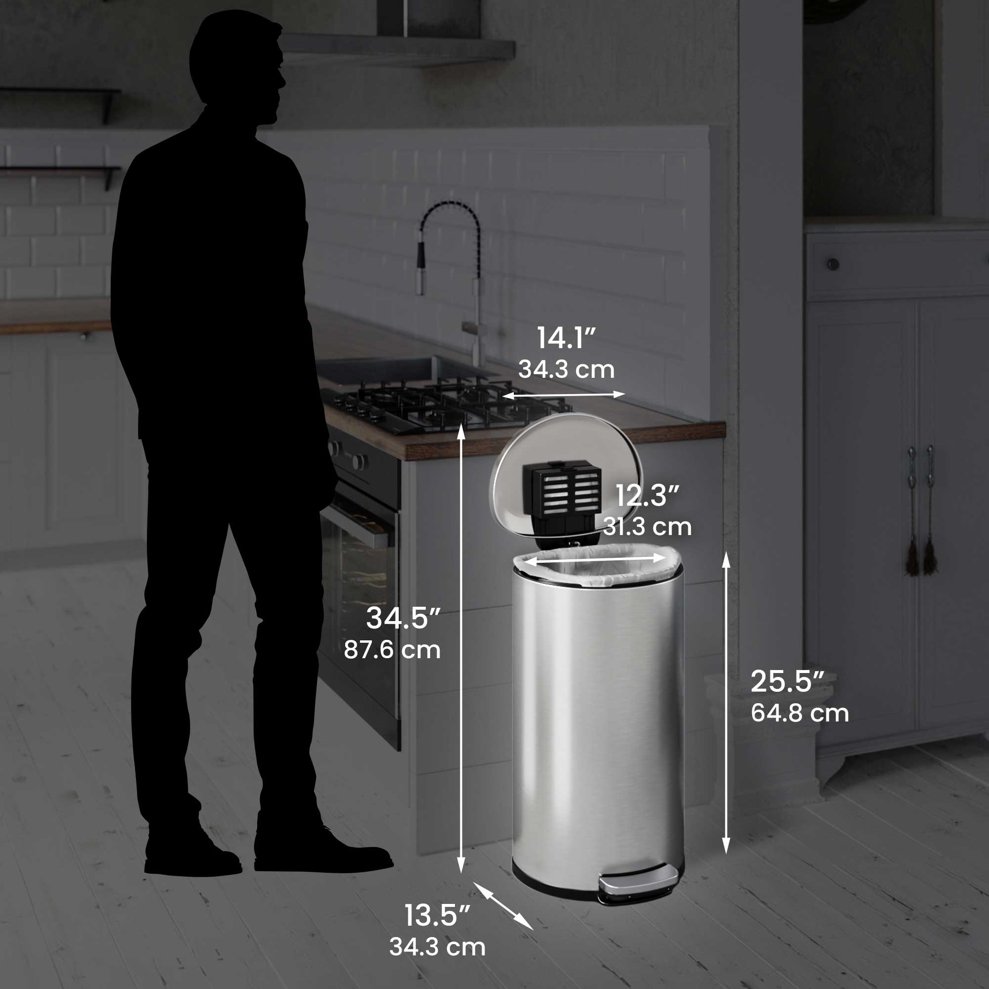 itouchless-30-liter-8-gallon-softstep-semi-round-step-kitchen-trash-can-with-abs image 6