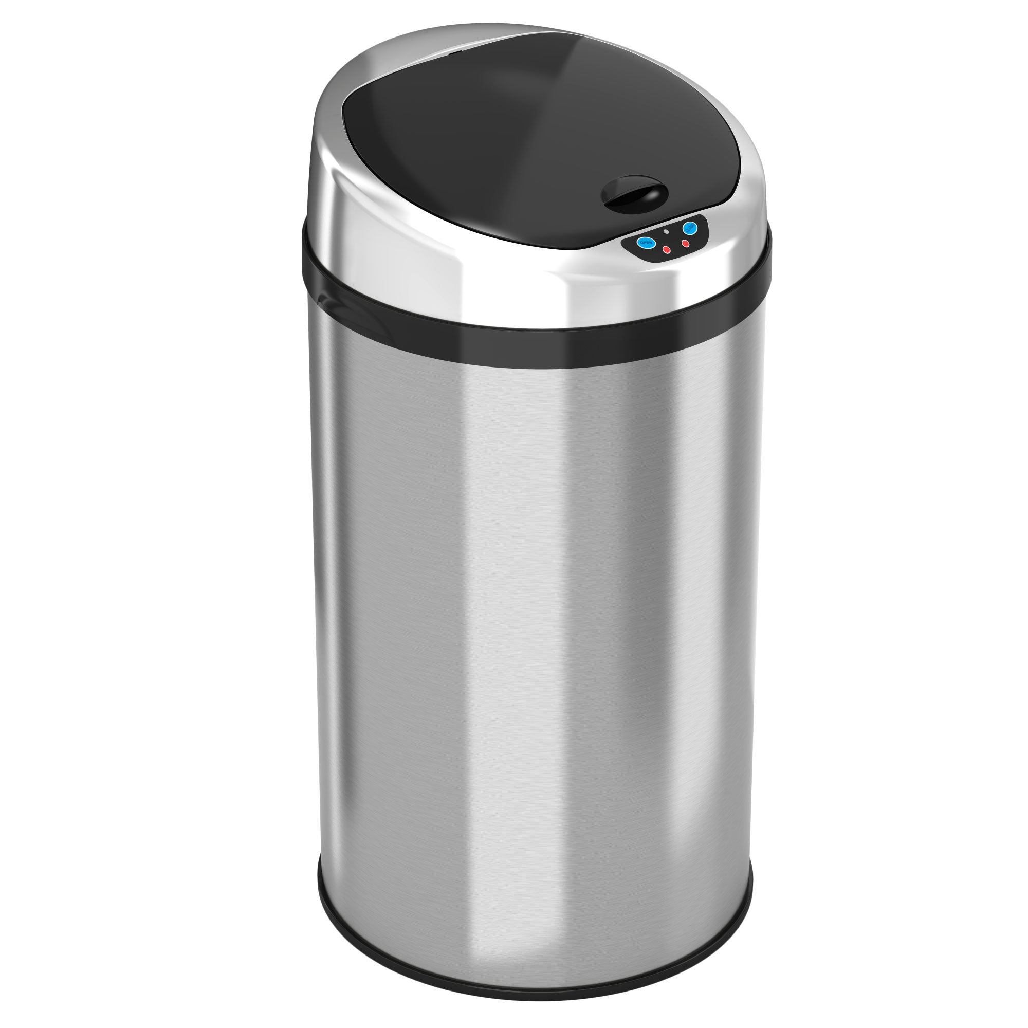 itouchless-30-liter-8-gallon-stainless-steel-round-sensor-kitchen-trash-can-with image 1