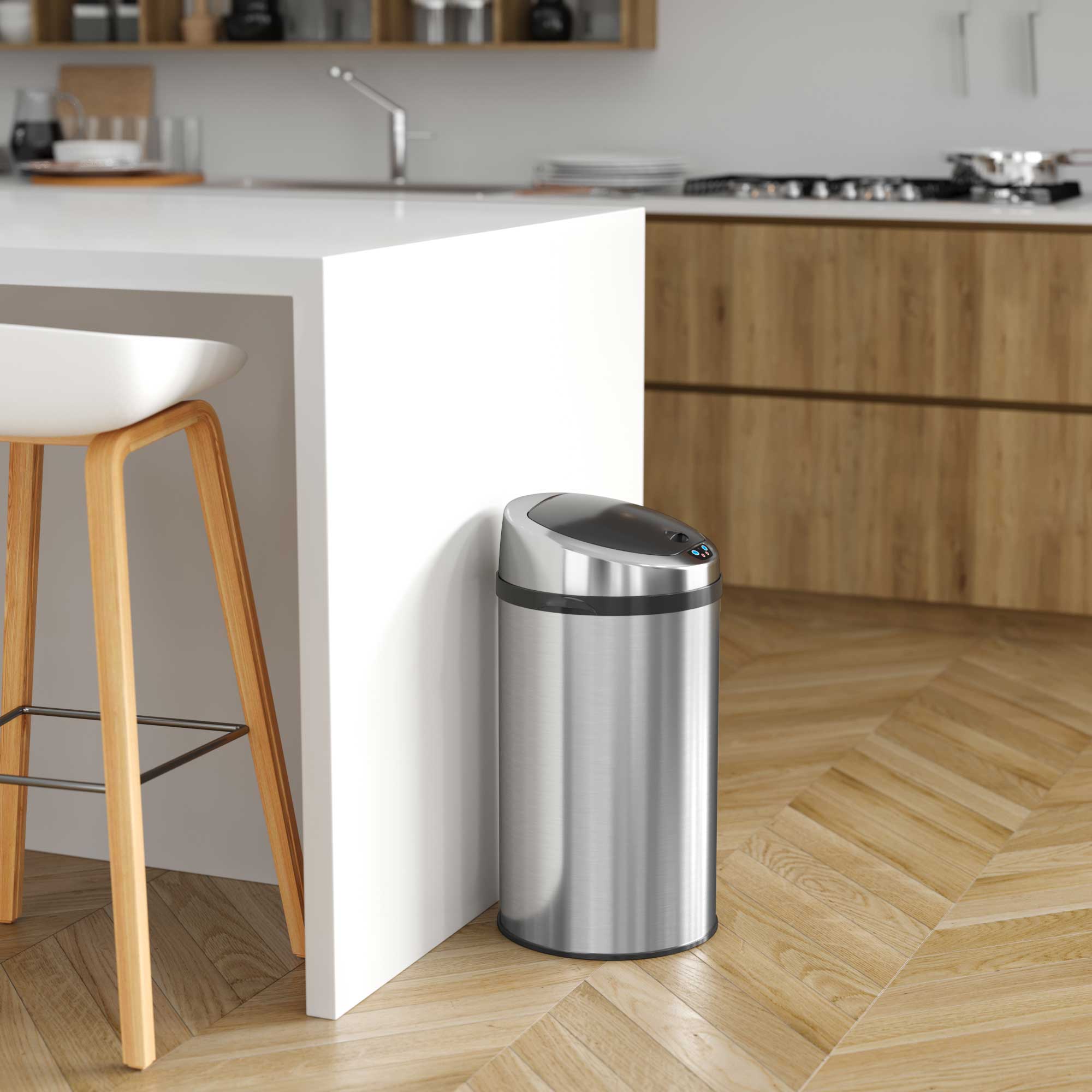 itouchless-30-liter-8-gallon-stainless-steel-round-sensor-kitchen-trash-can-with image 3