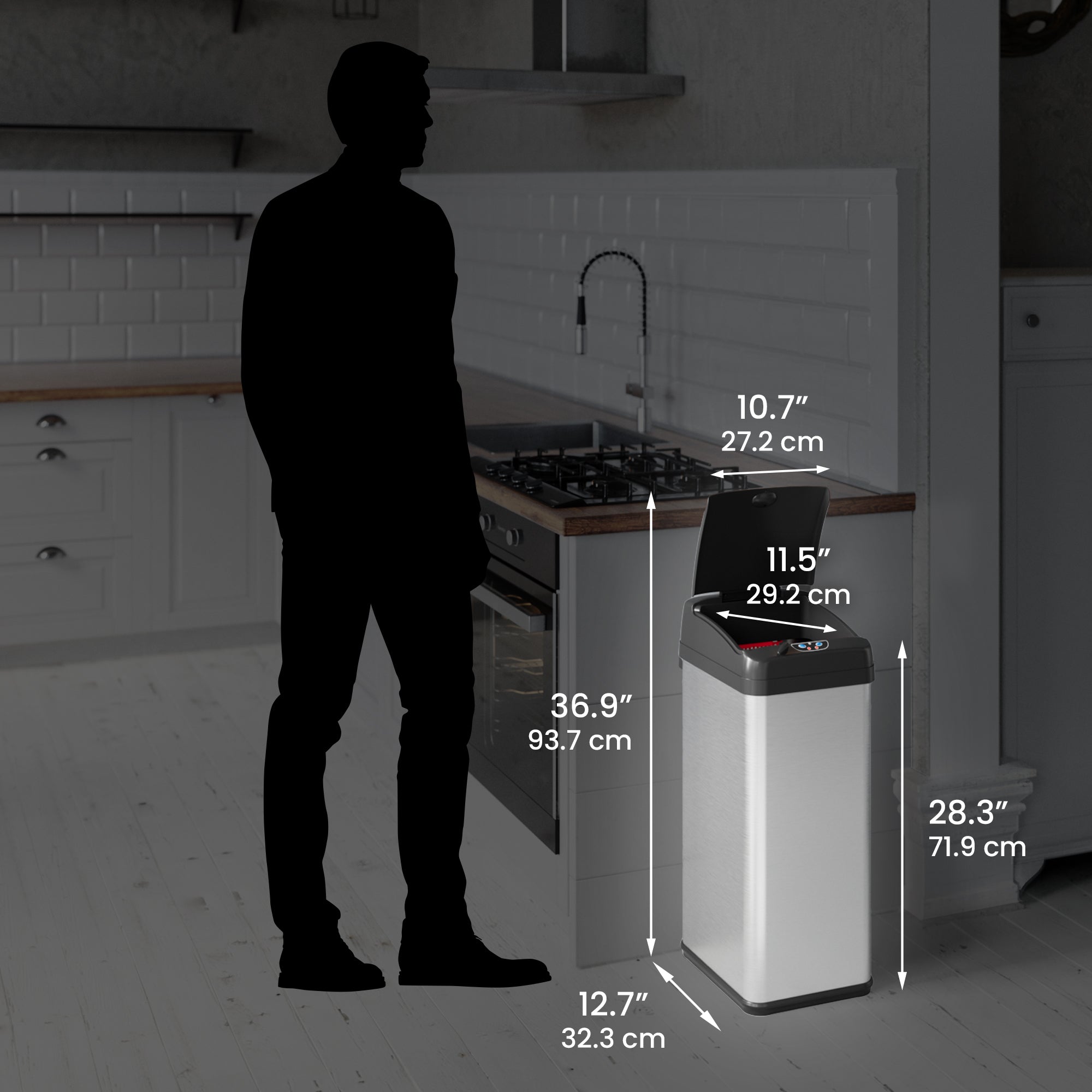 itouchless-13-gallon-stainless-steel-extra-wide-dog-proof-sensor-kitchen-trash-c image 6