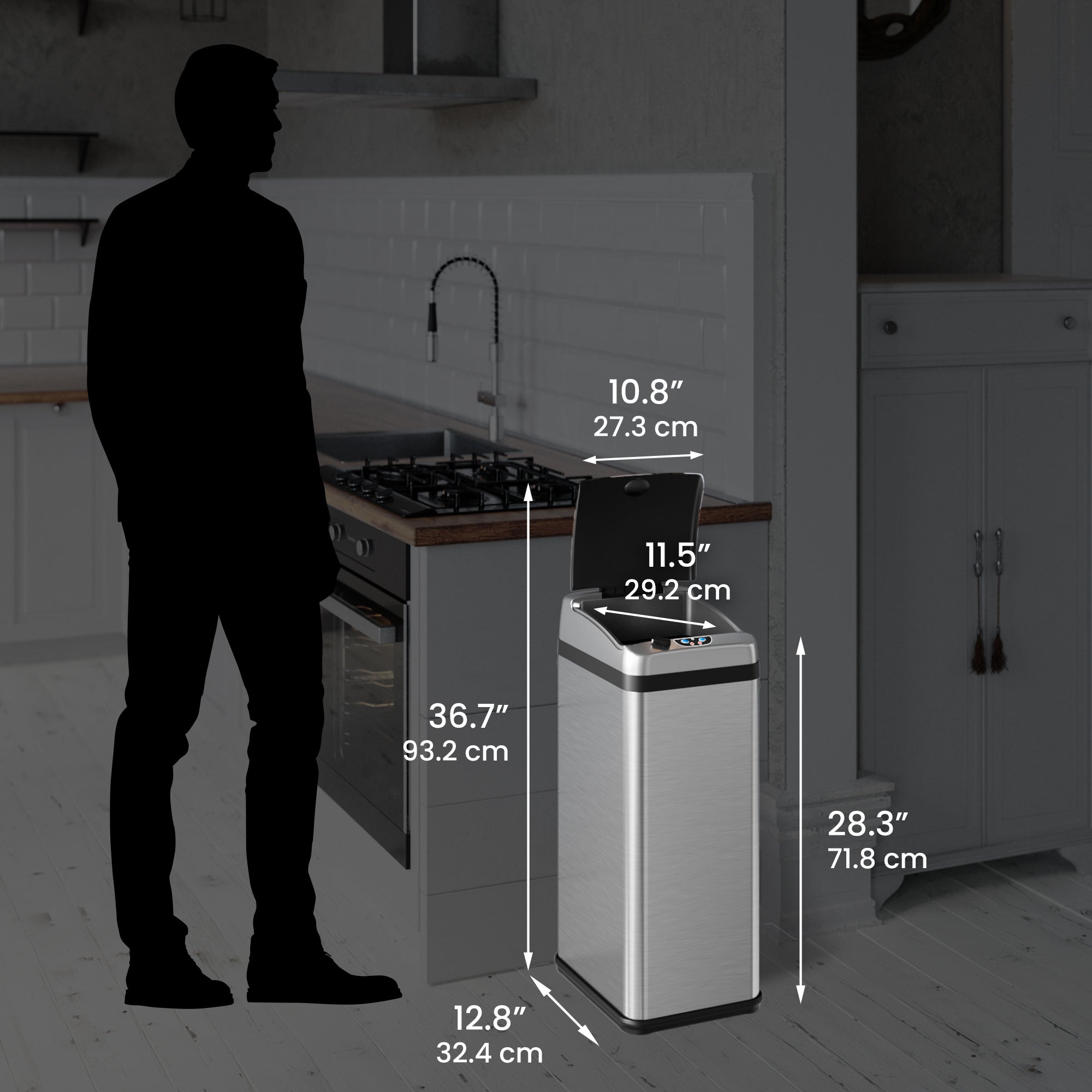 itouchless-50l-13-gal-platinum-edition-stainless-steel-sensor-kitchen-trash-can- image 6