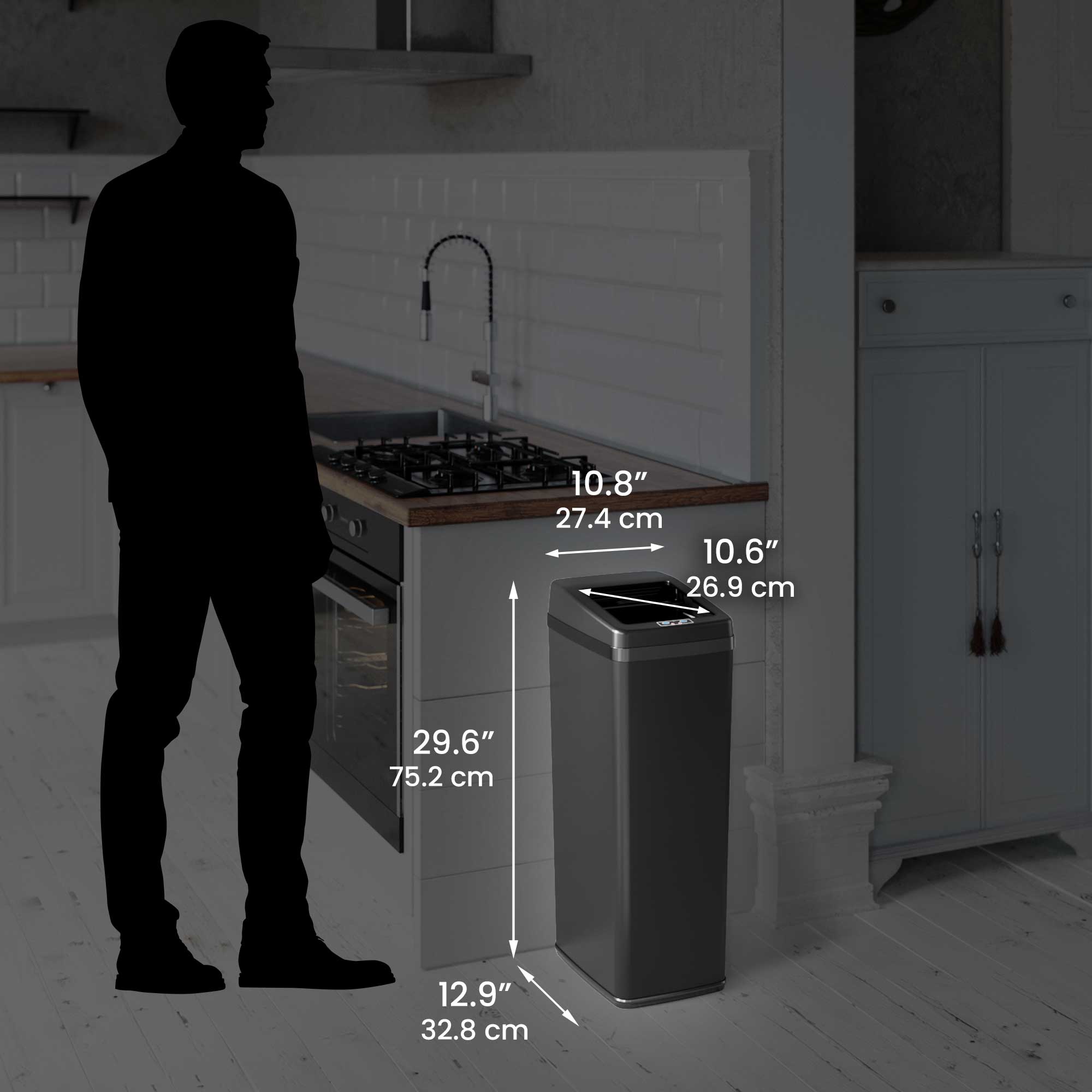 itouchless-52-liter-14-gallon-black-stainless-steel-retracting-lid-sensor-kitche image 6