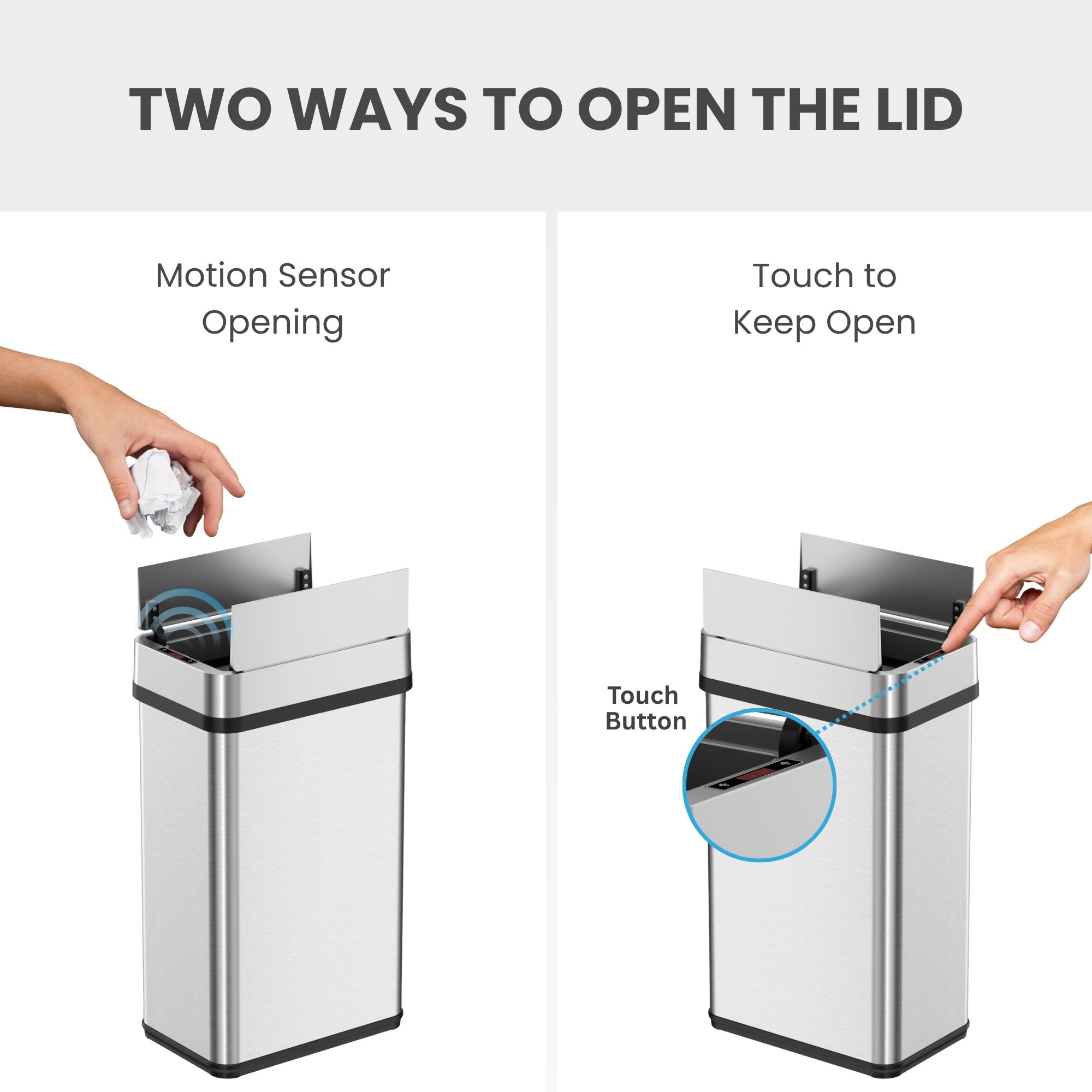 itouchless-15l-4-gal-stainless-steel-slim-sensor-bathroom-trash-can image 3