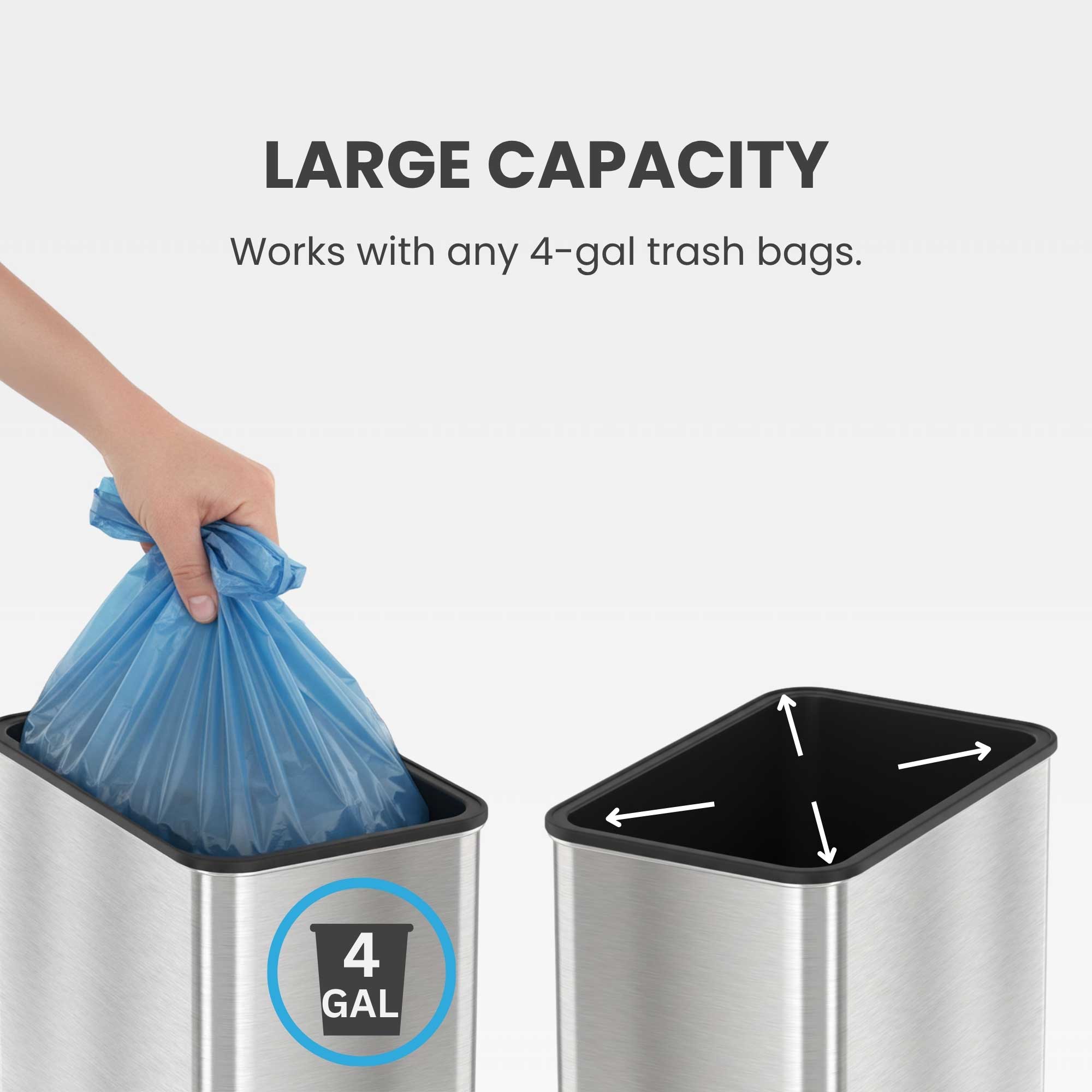 itouchless-15l-4-gal-stainless-steel-slim-sensor-bathroom-trash-can image 5
