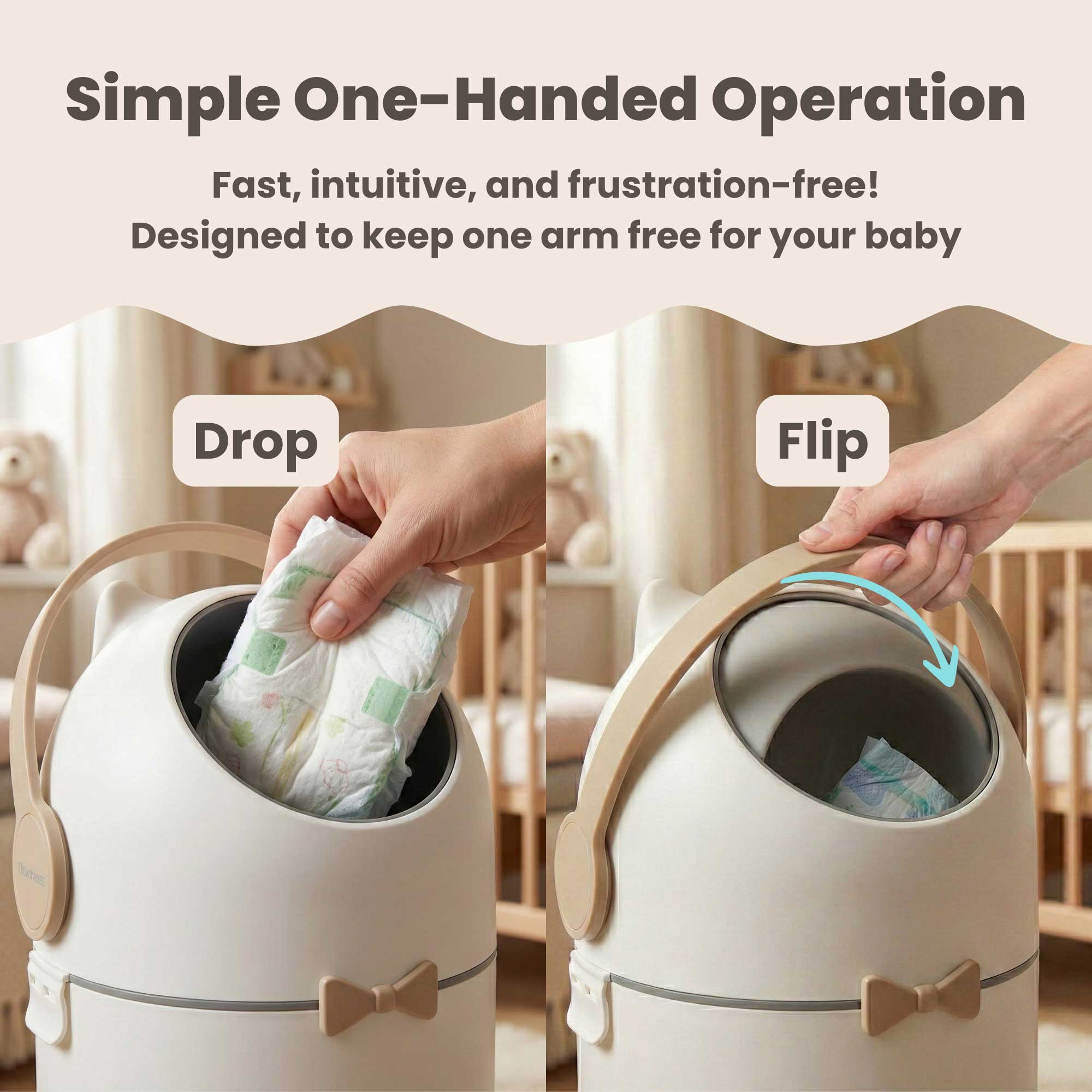itouchless-odorless-diaper-pail-boho-white image 3